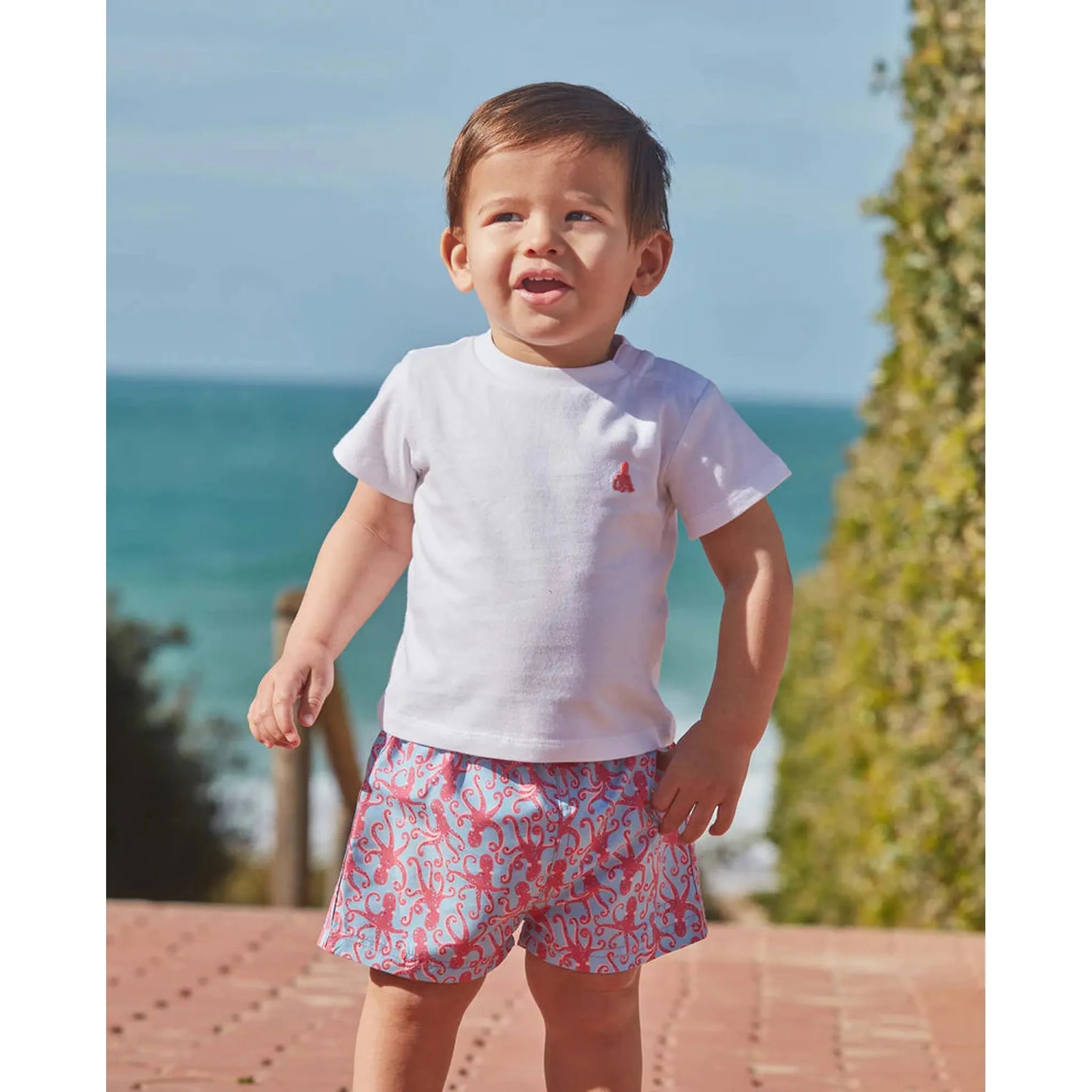 Traje de BaƱo con Estampado Pulpos