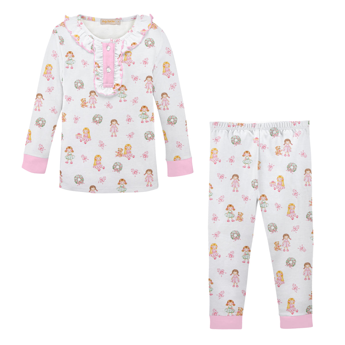 Pre Order -Sweet Holiday Dolls Pima Two Piece