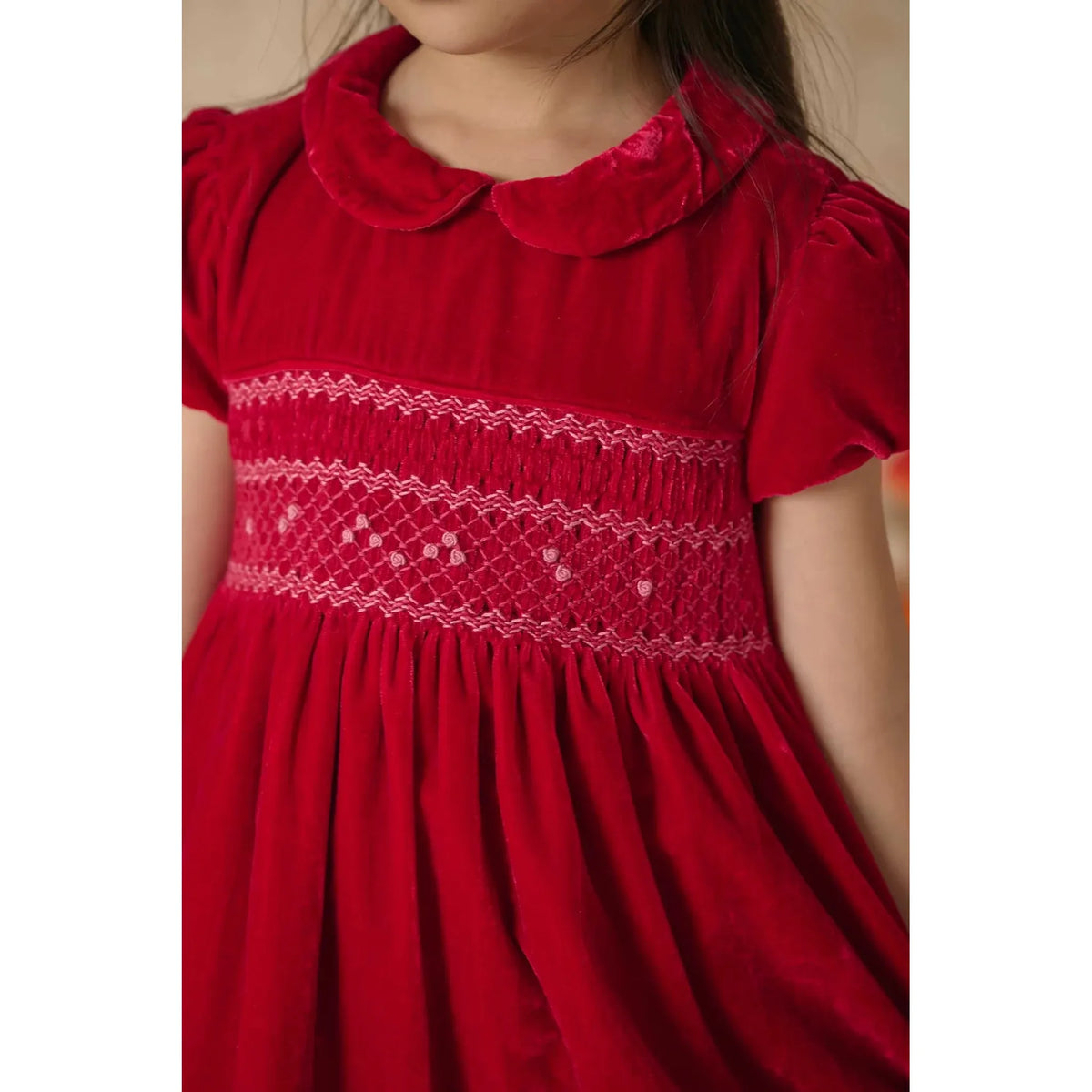Hand-Smocked Girls Dress - Solange