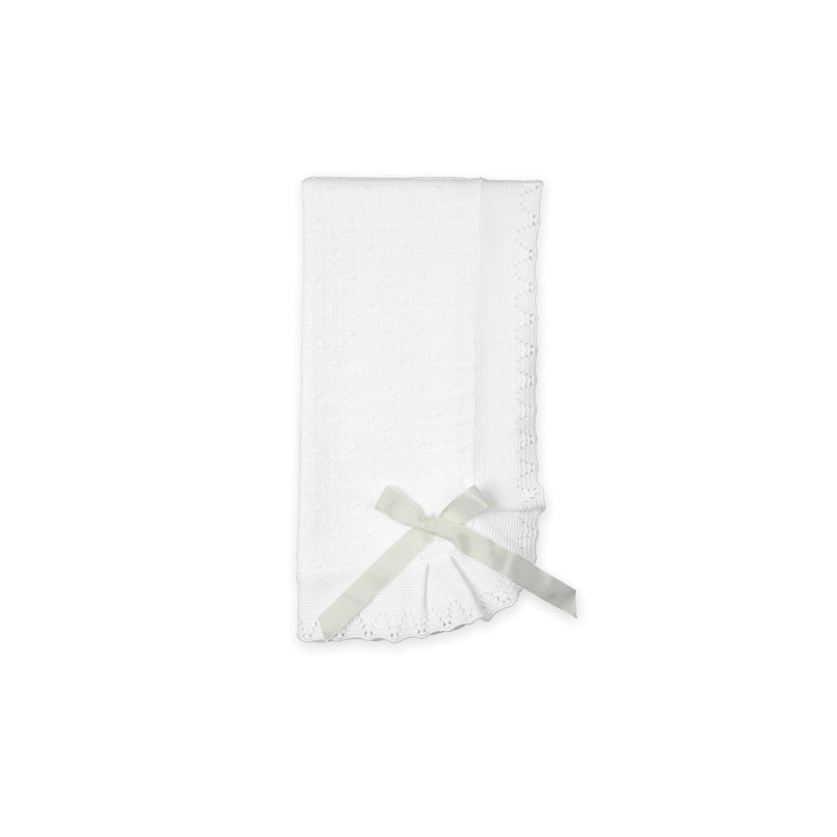 Satin Bow Knitted Blanket