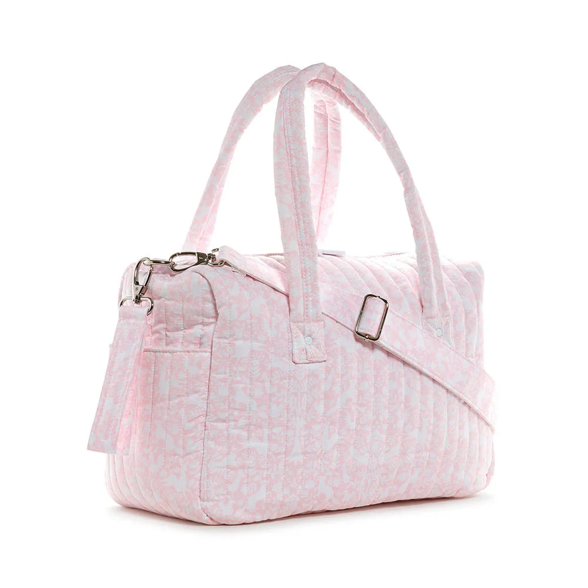 Quilted Stroller Bag - Woodland Pink