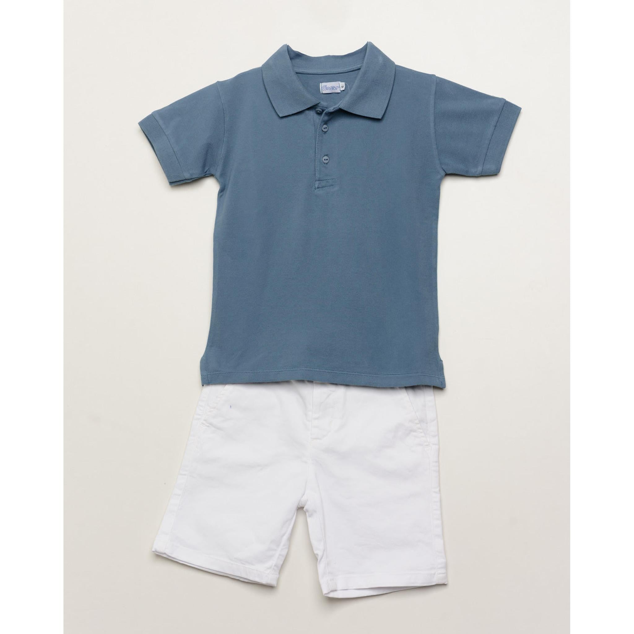 Polo Cuello Clasico - Dusty Blue