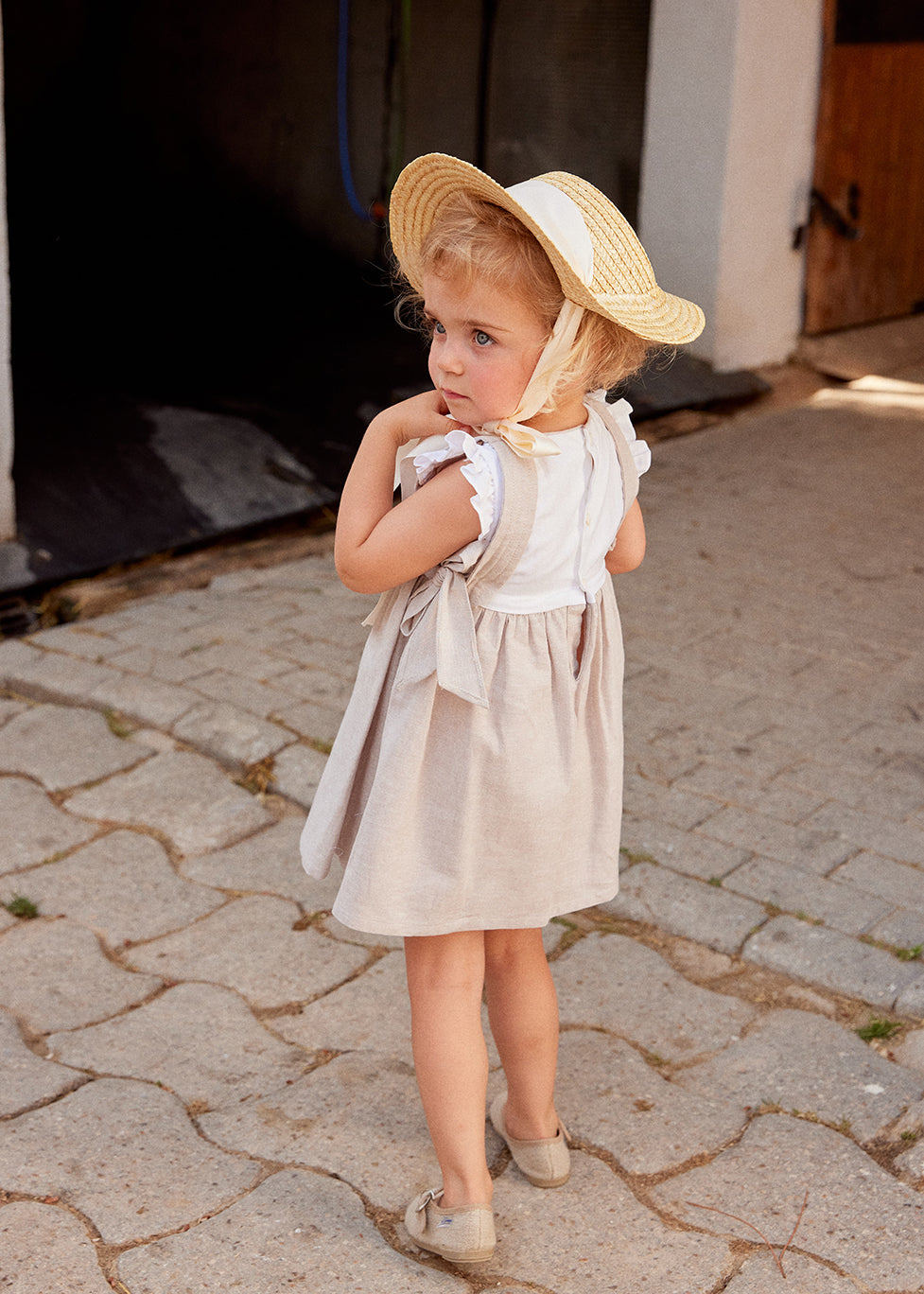 Vestido Lino Tiras Hombros