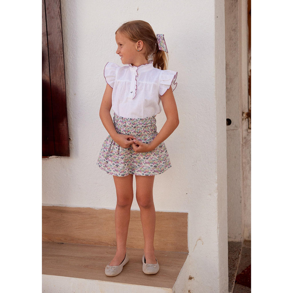 Set Falda Engomada Conchas