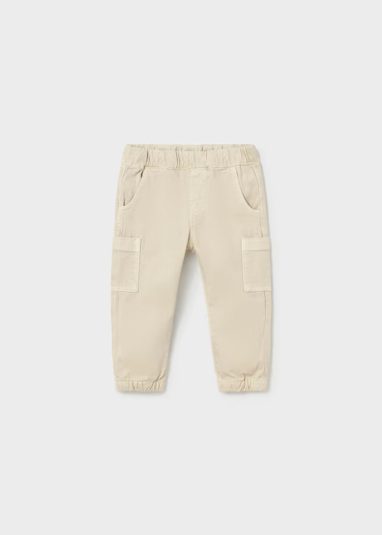 Baby Beige Stripes Jogger Set