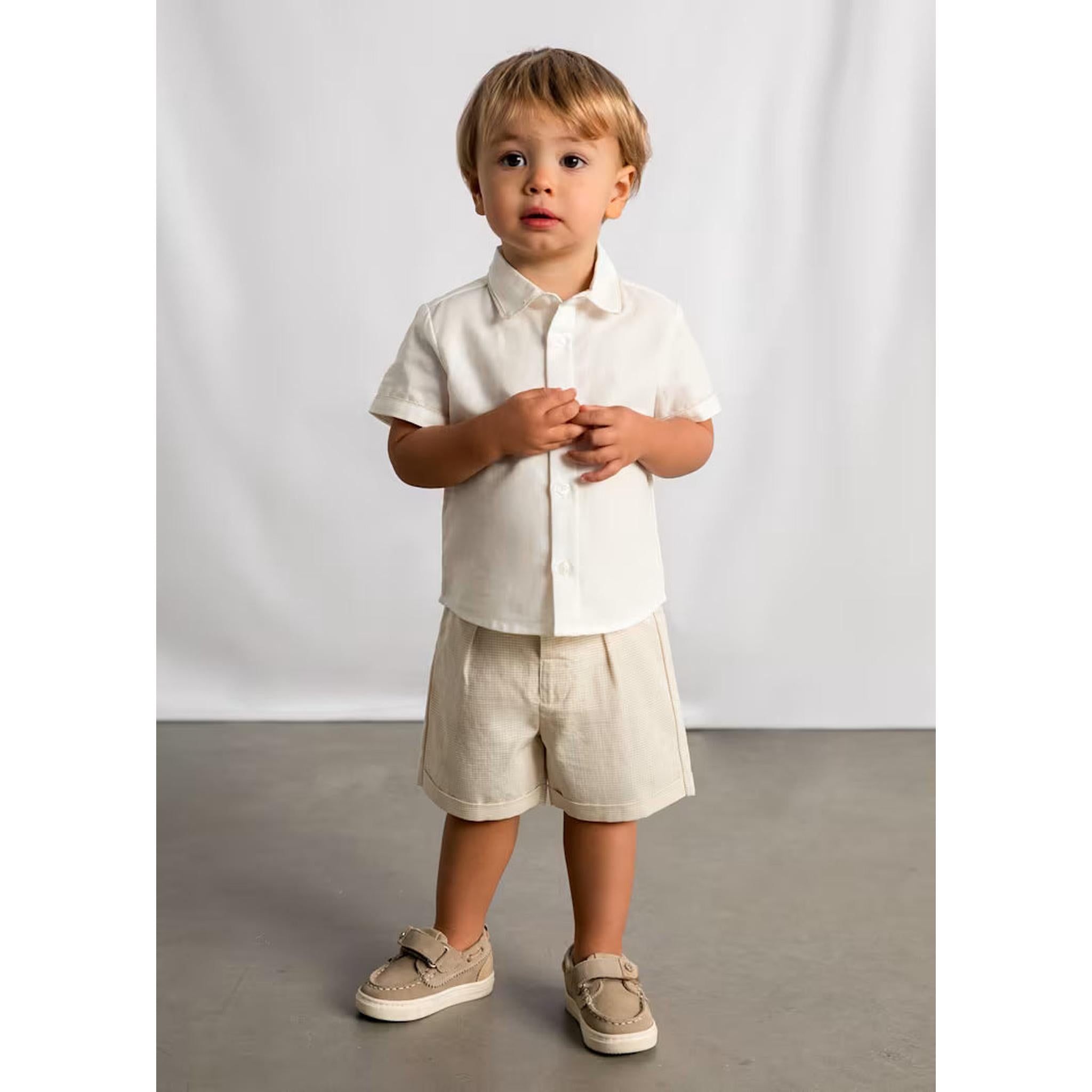 Baby Linen Shorts and Shirt 2-Piece Set