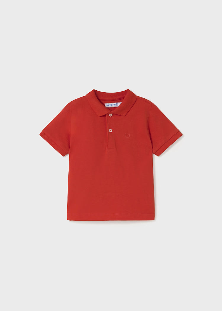 Red Polo + White Bermuda Set