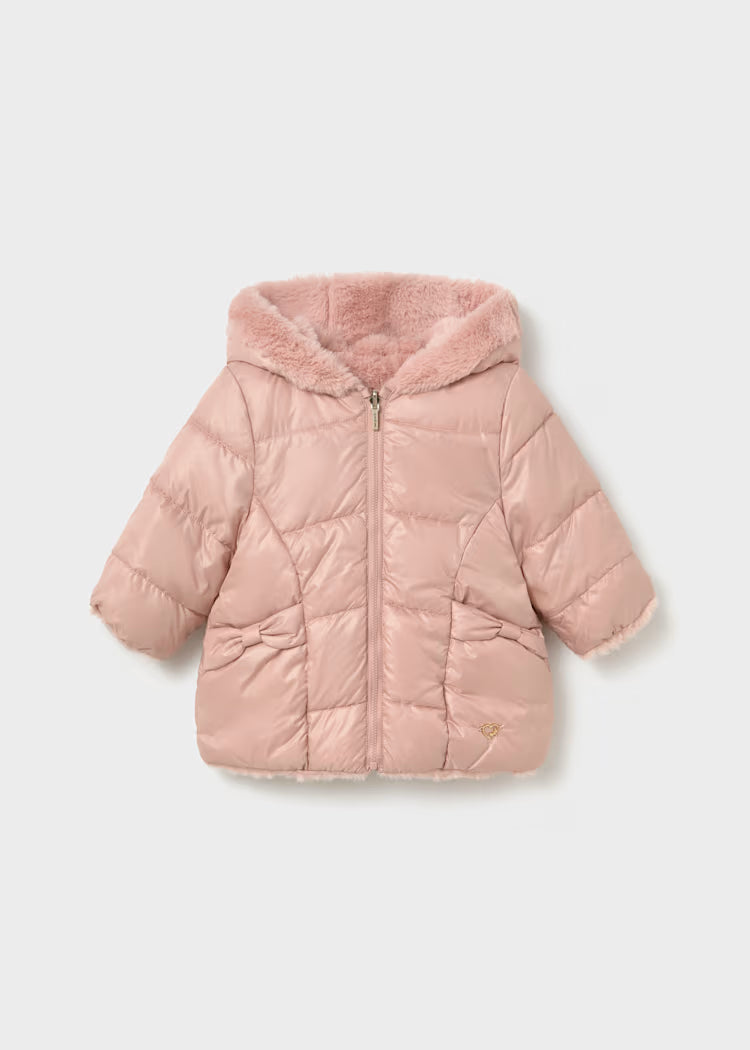 Baby Reversible Faux Fur Puffer Jacket