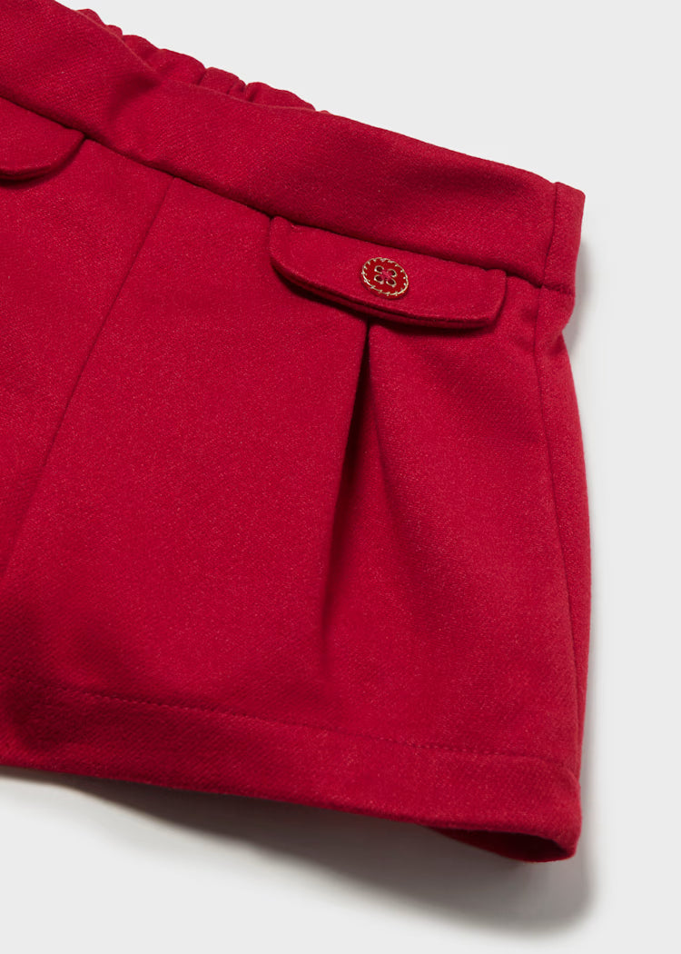 Scalloped Collar Polo Set