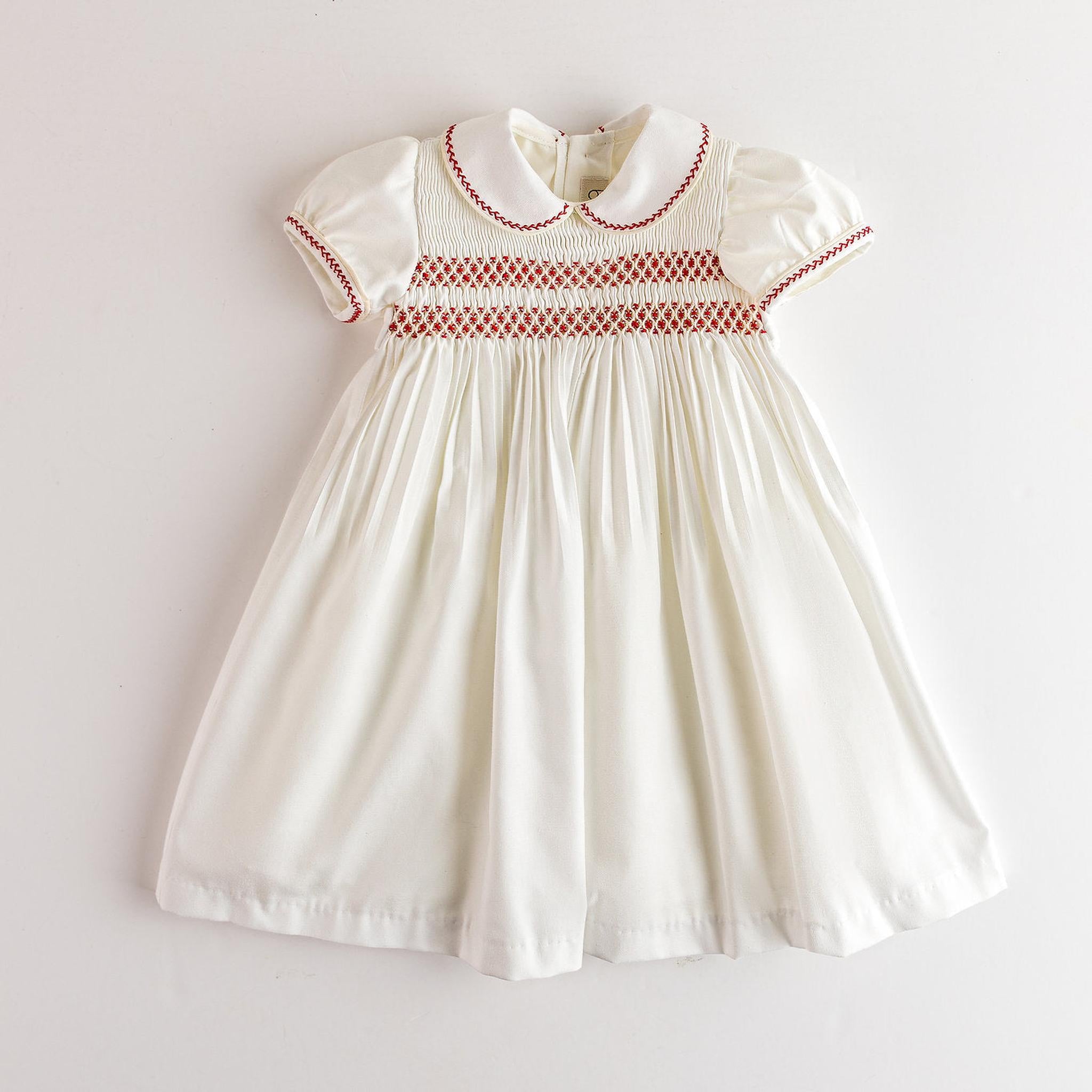 Classic Red Smocked Dress