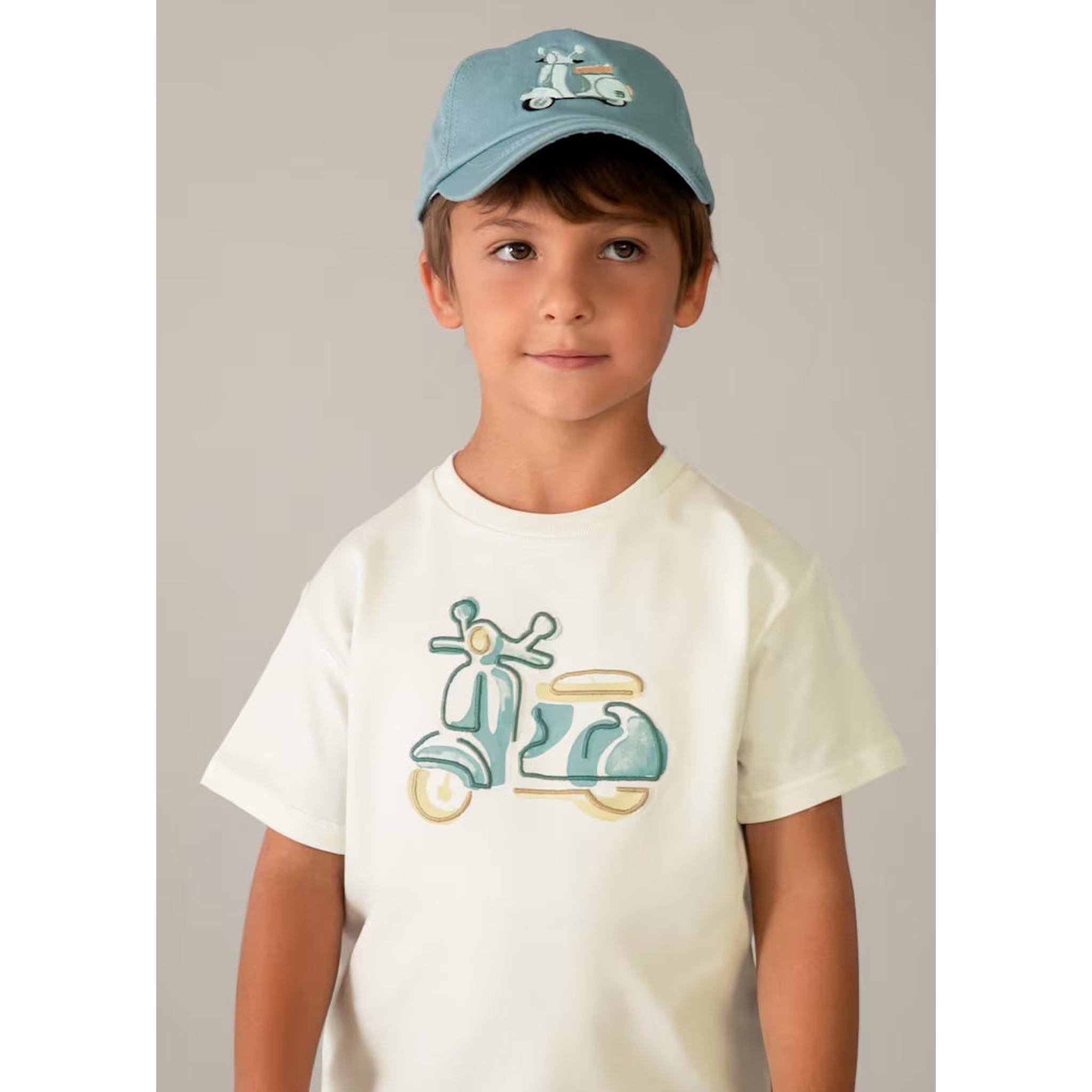 Embroidered Motorcycle T-shirt Set