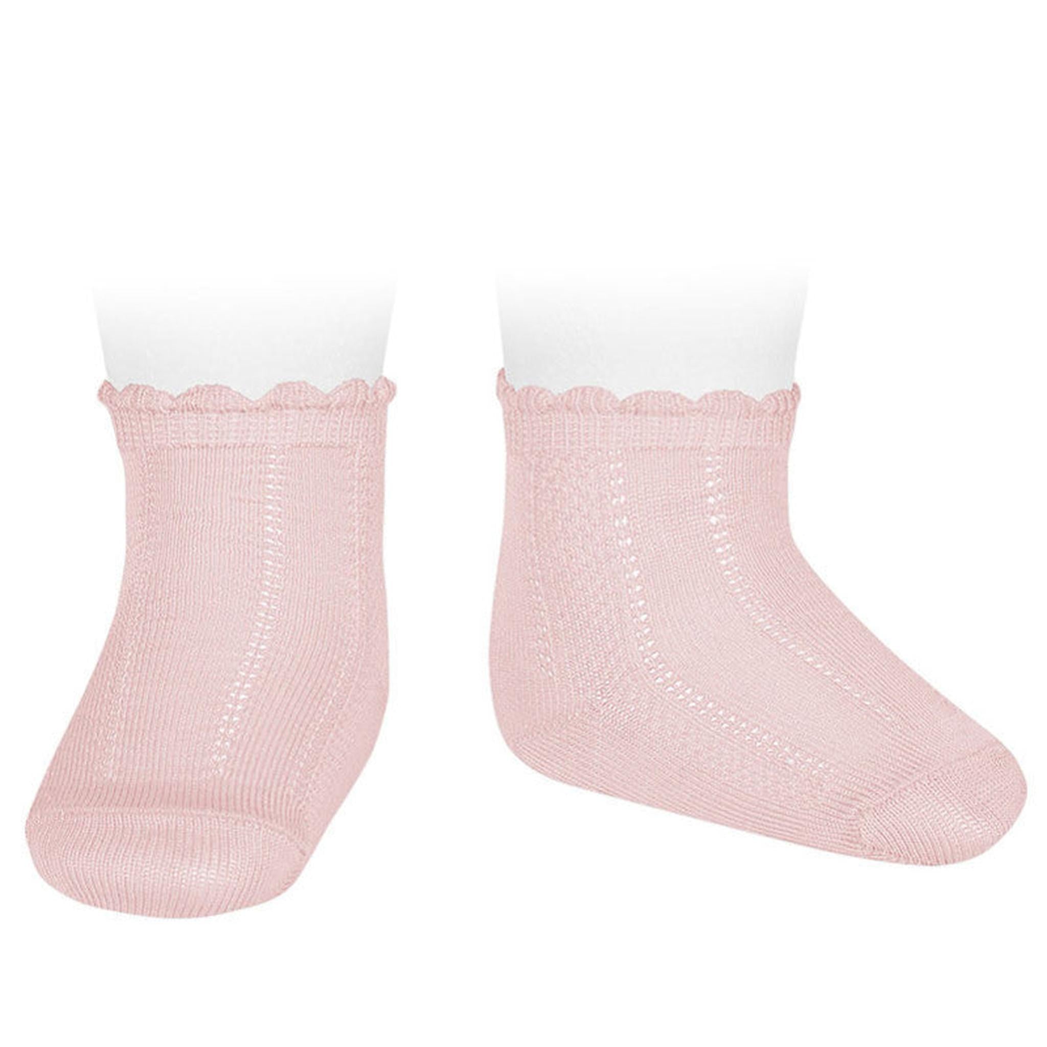 Calcetines algodón con calado fino