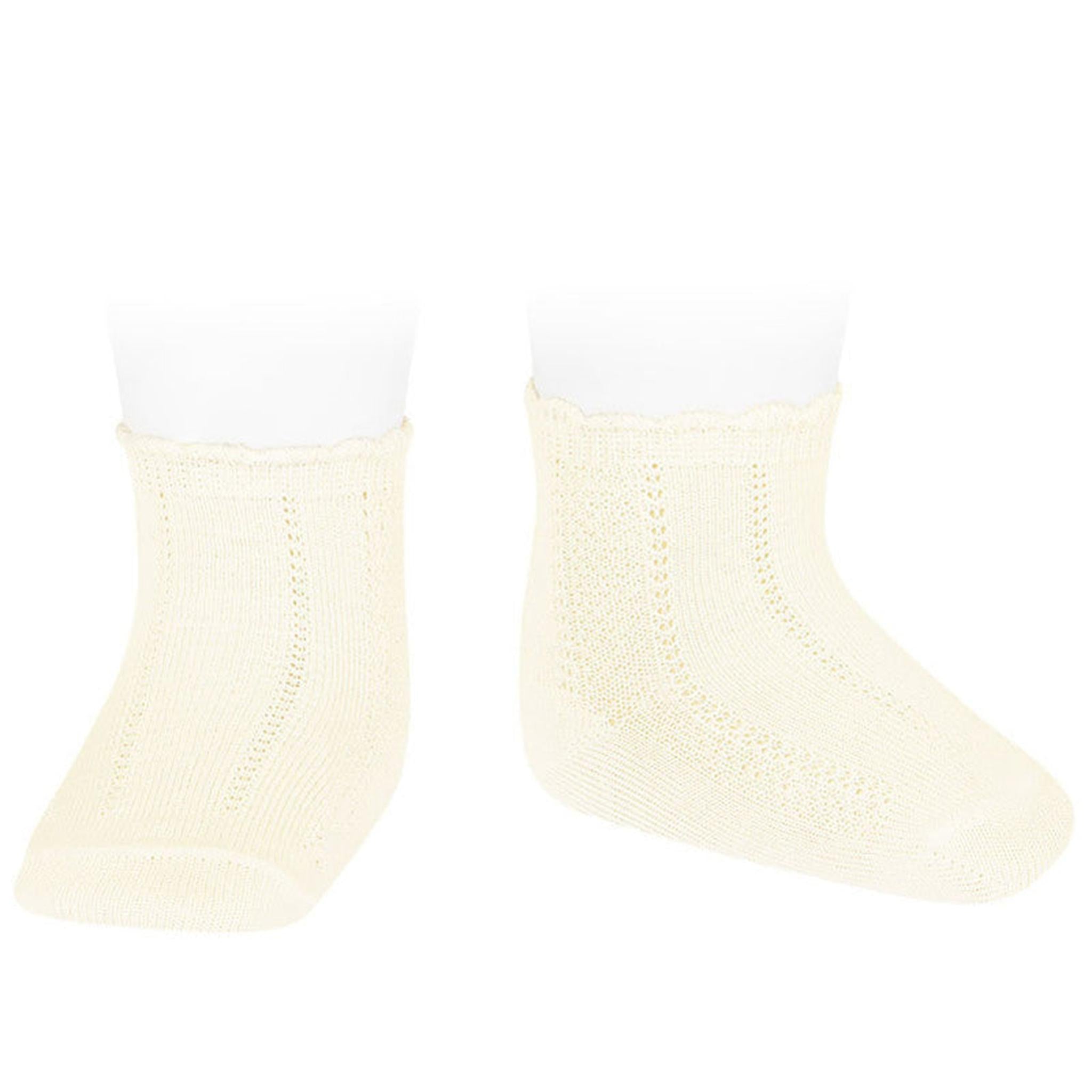 Calcetines algodón con calado fino