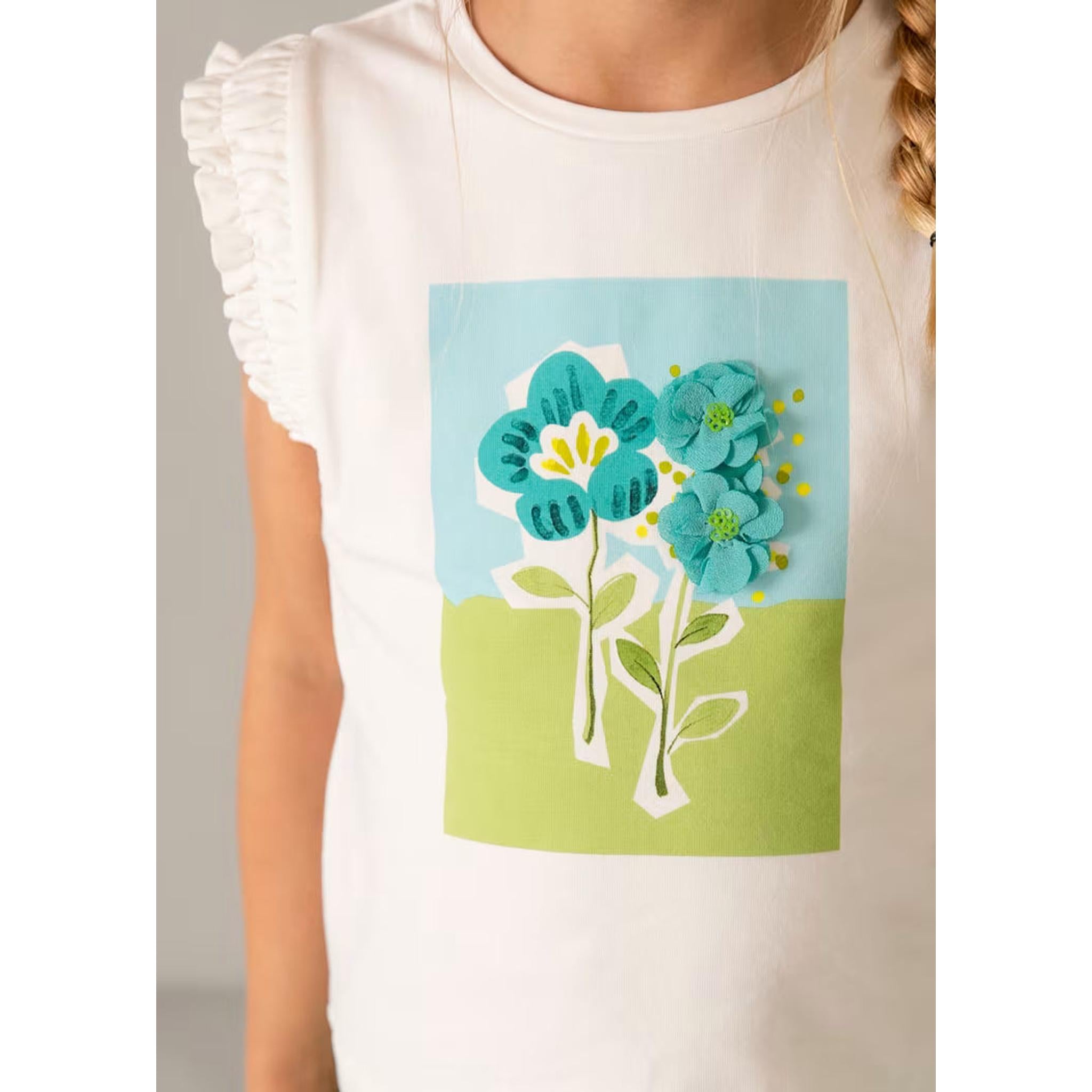 Flower Applique Legging Set