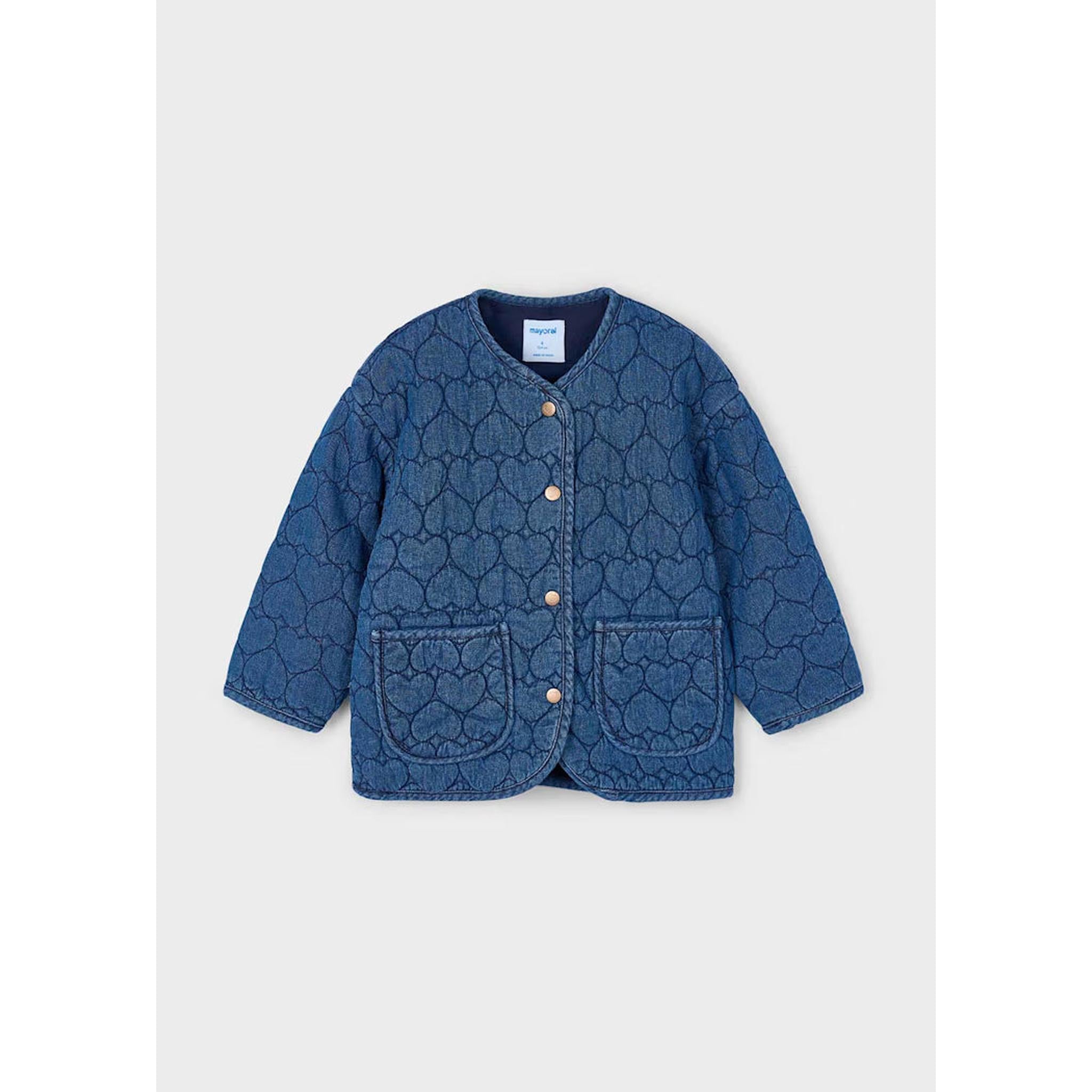 Girl Heart Printed Denim Jacket