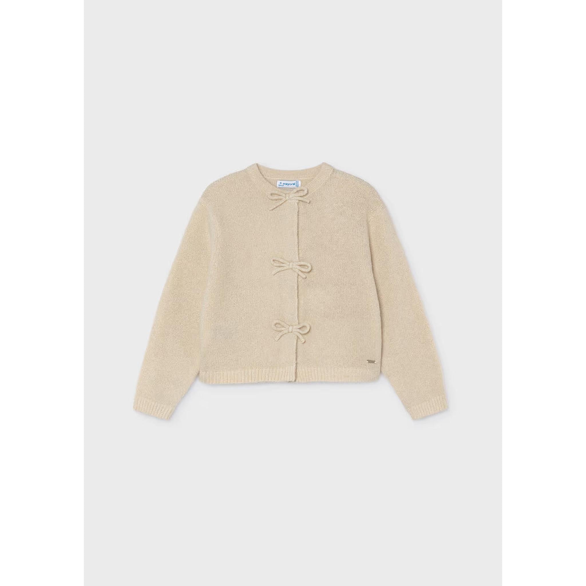 Girl Knit Cardigan With Bows