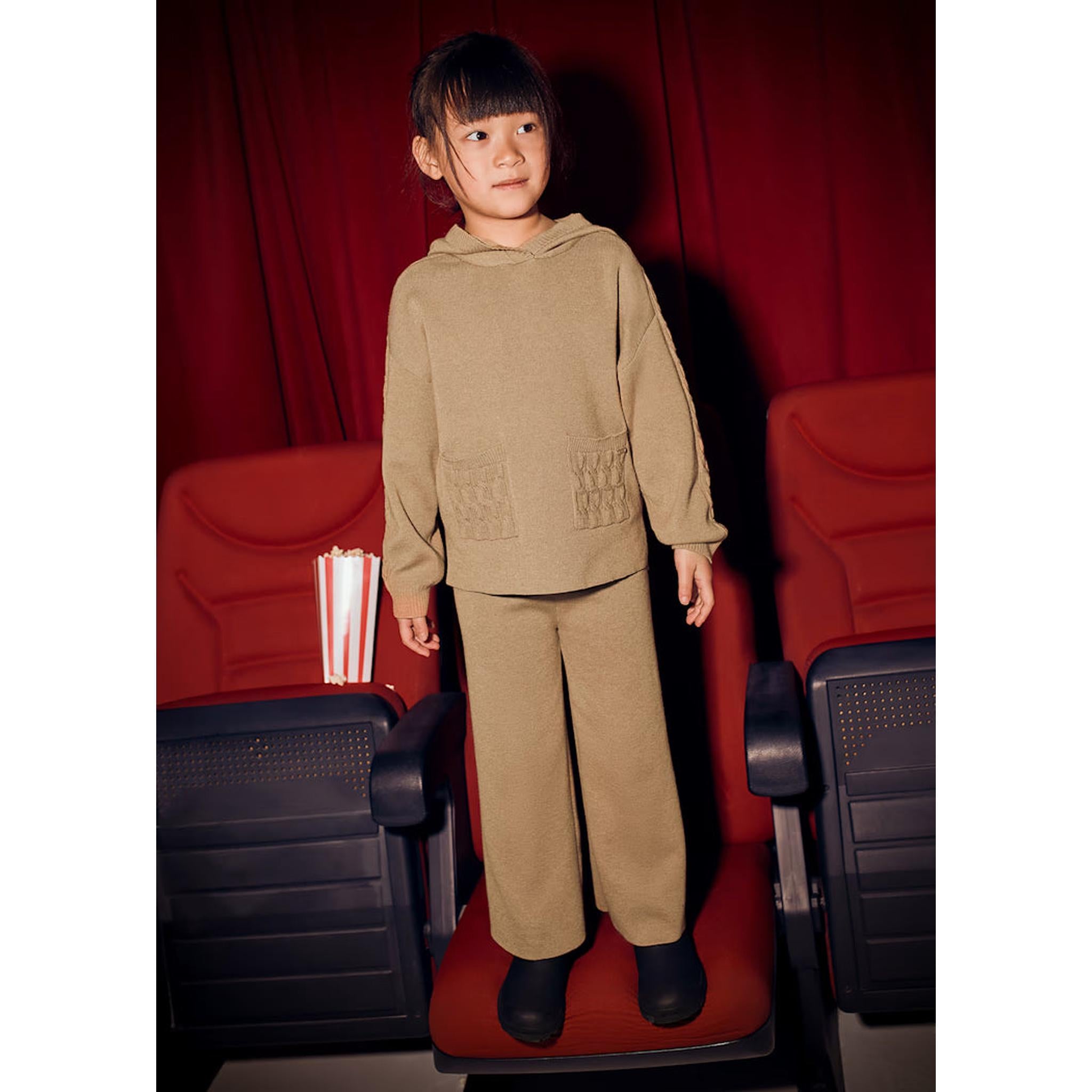Girl Knit Pants and Hoodie Set