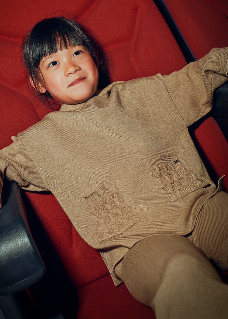 Girl Knit Pants and Hoodie Set