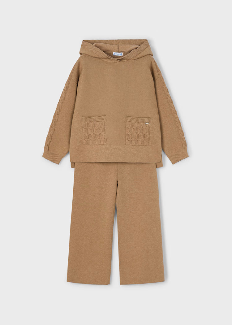 Girl Knit Pants and Hoodie Set