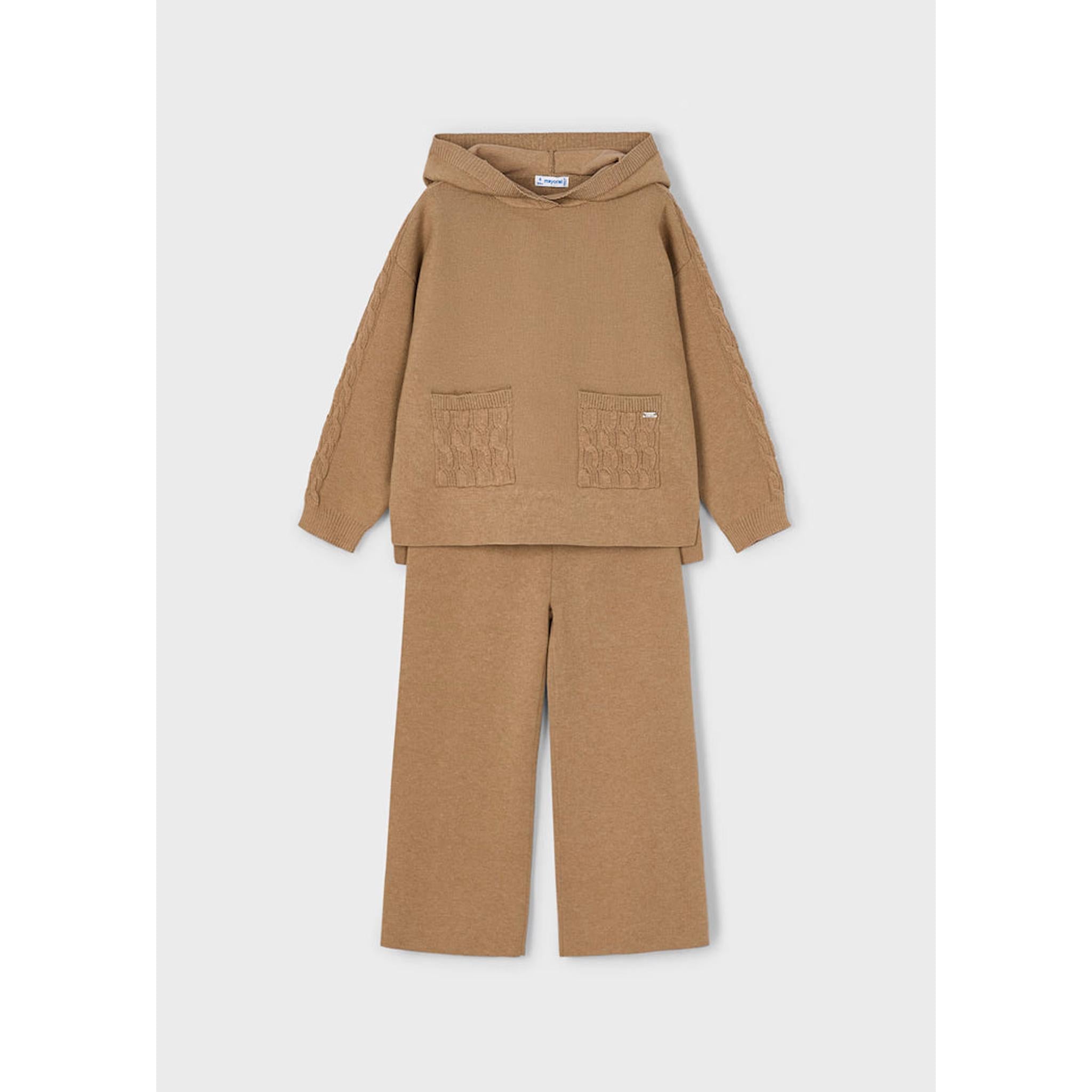 Girl Knit Pants and Hoodie Set