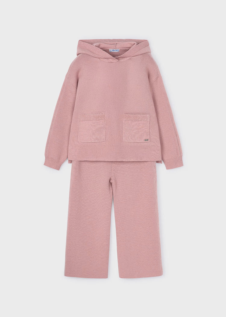 Girl Knit Pants and Hoodie Set