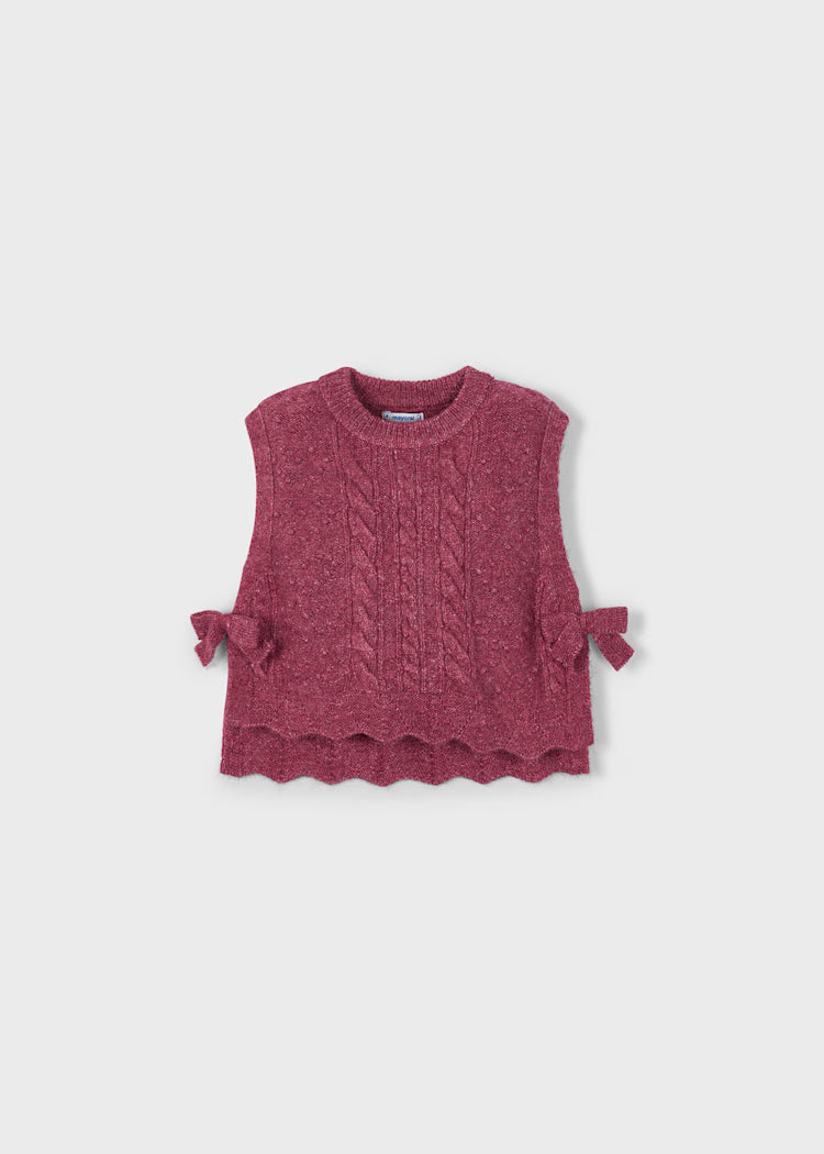 Girl Knit Vest with Side Bows