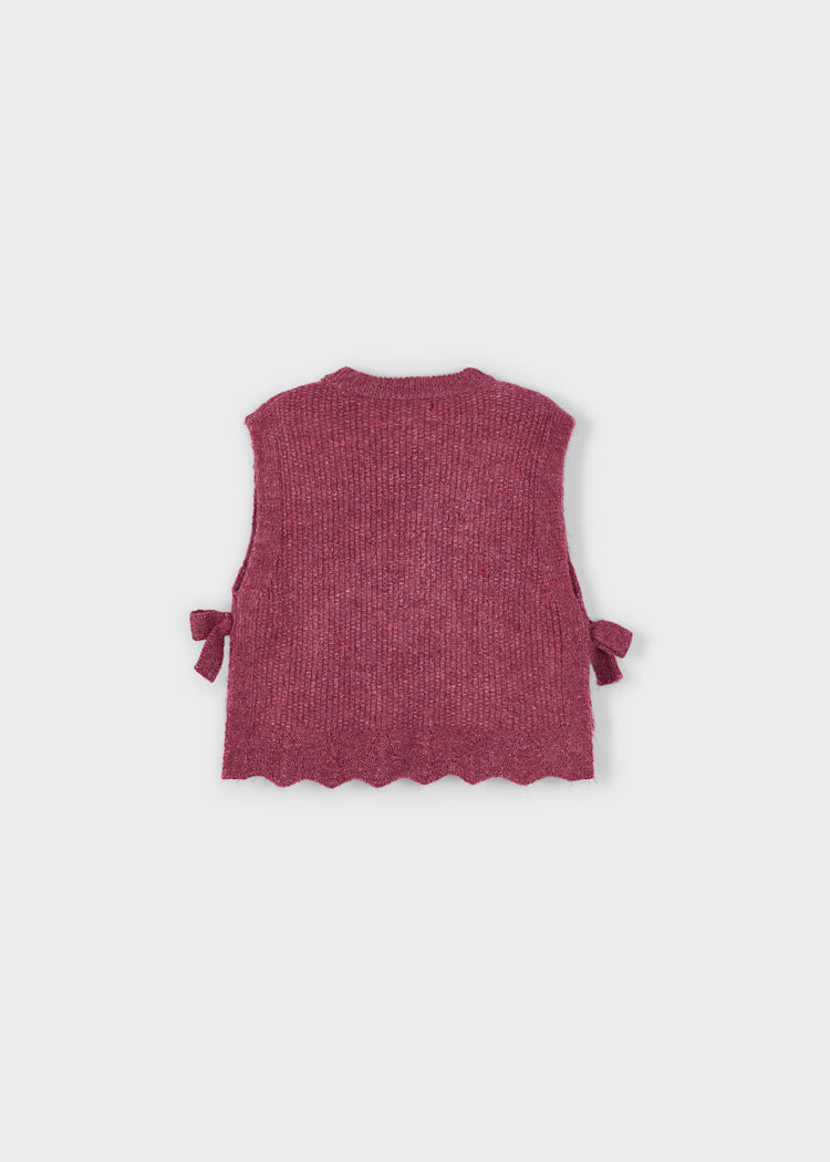 Girl Knit Vest with Side Bows