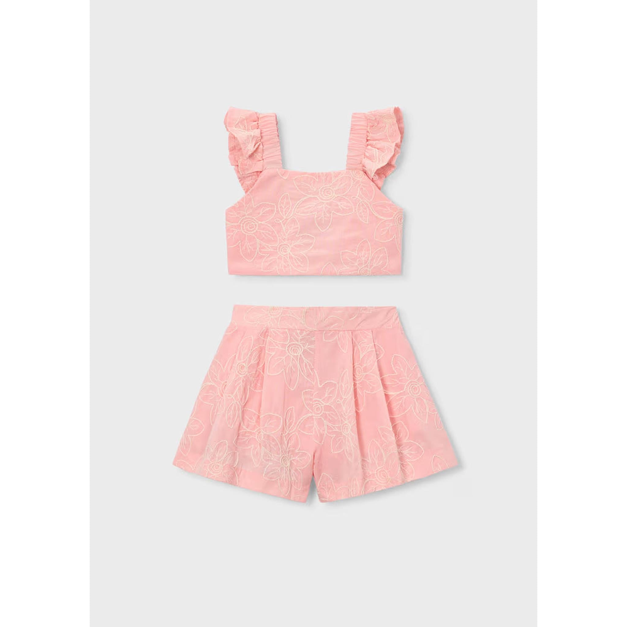 Girl Shorts and Ruffled Top Set