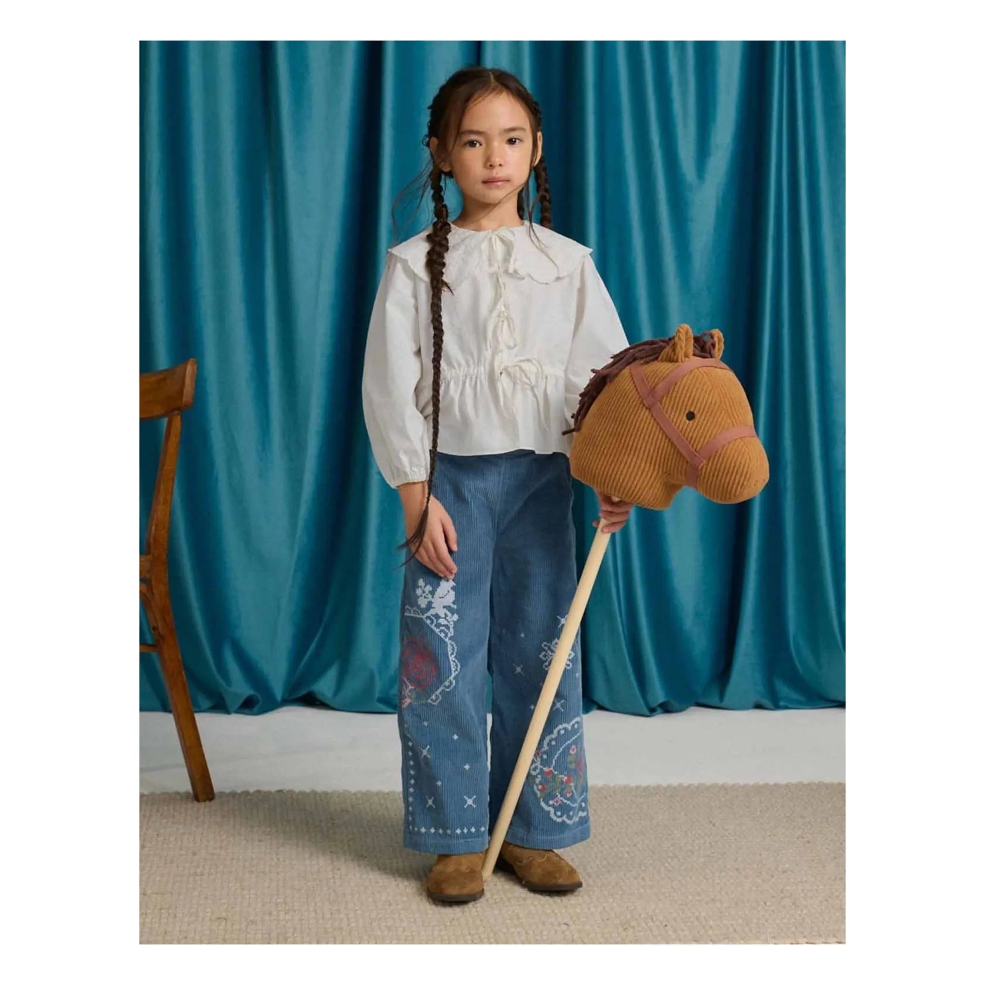MERCEDEST PEPLUM SLEEVES CORDUROY SET