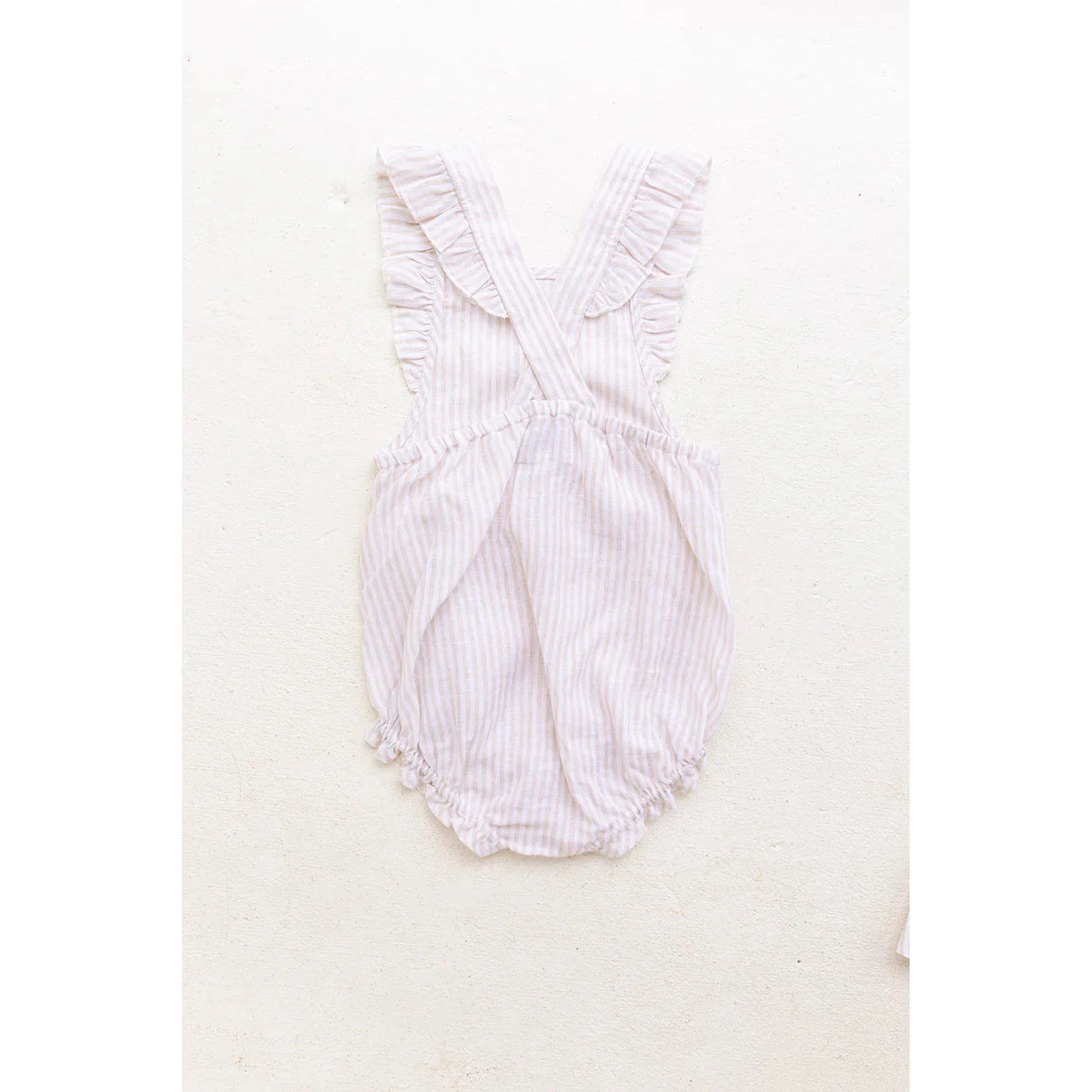 Sadie Seersucker Ruffle Strap Bubble