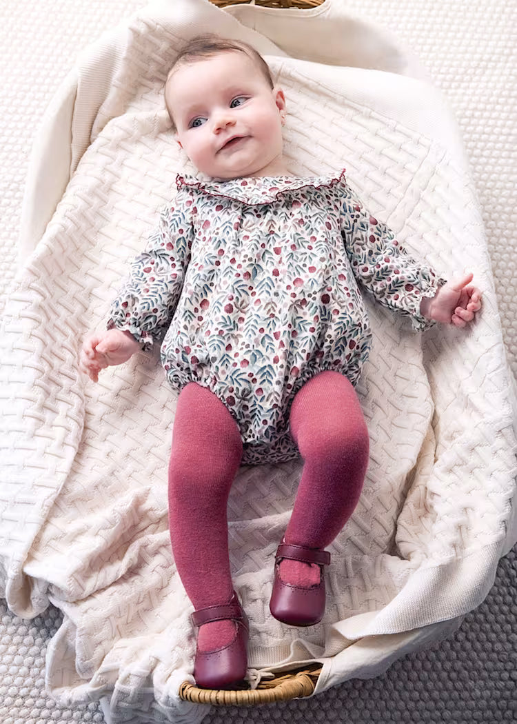 Girl Printed Romper with Tights