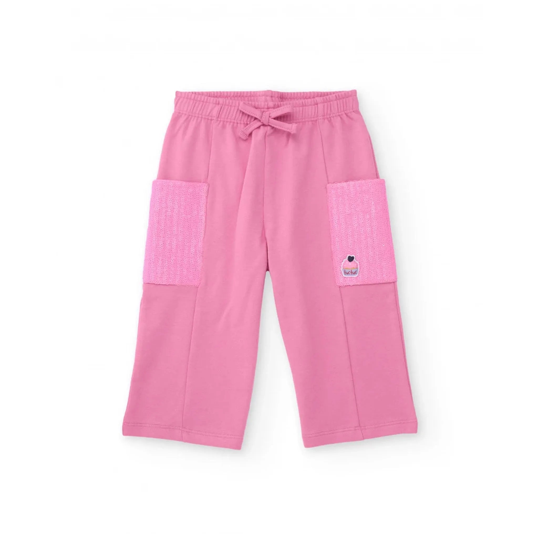 Set Sudadera de niña en azul marino con corazón brillante