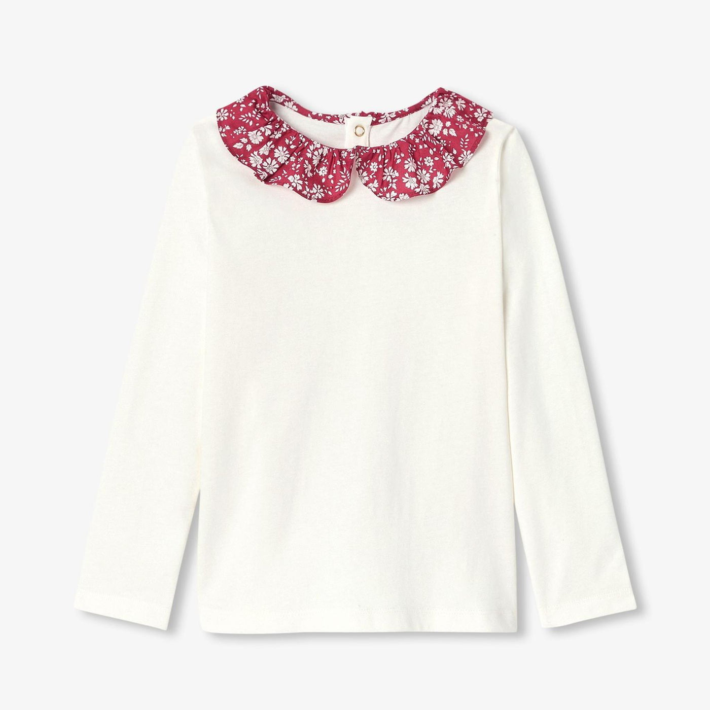 T-shirt with Liberty fabric collar