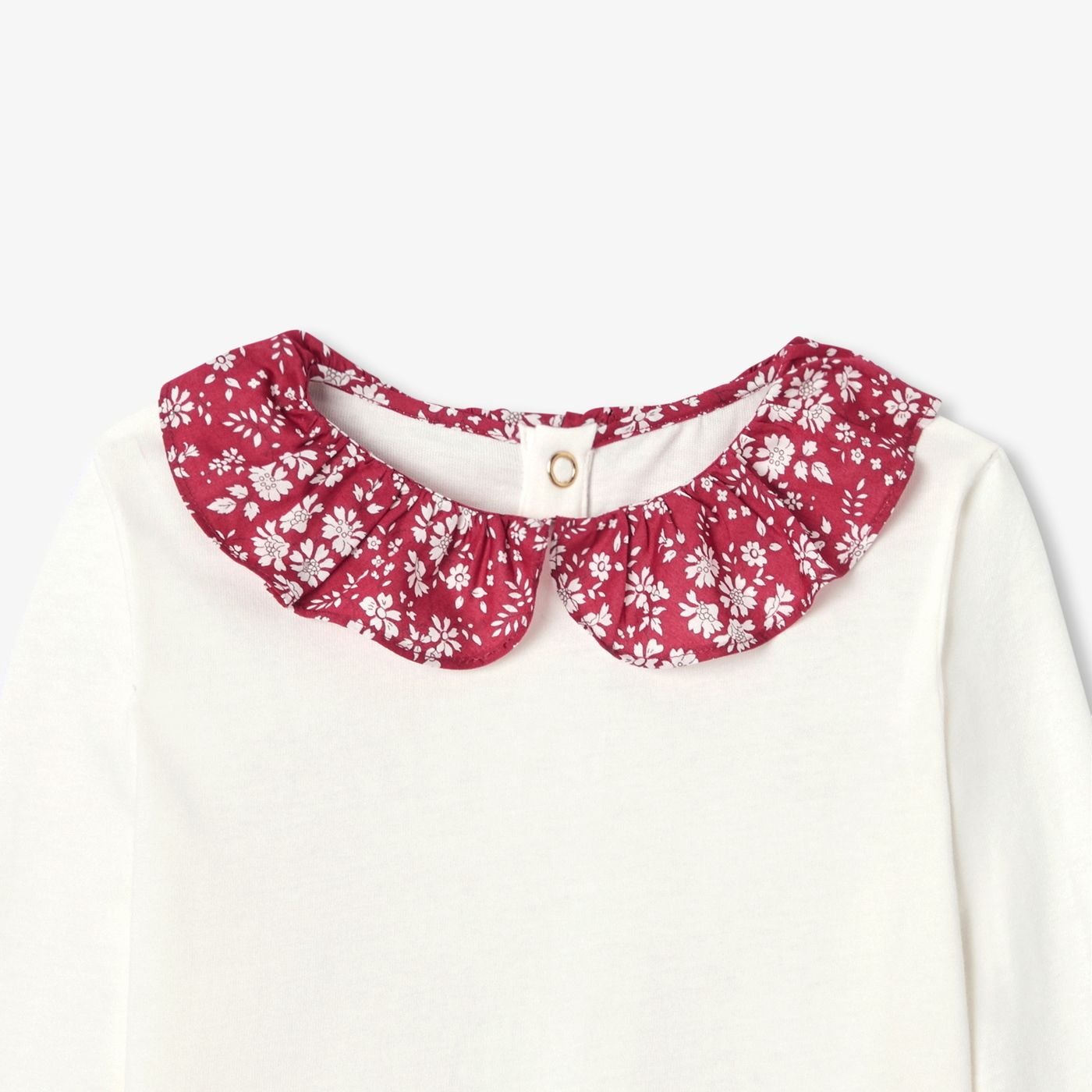 T-shirt with Liberty fabric collar