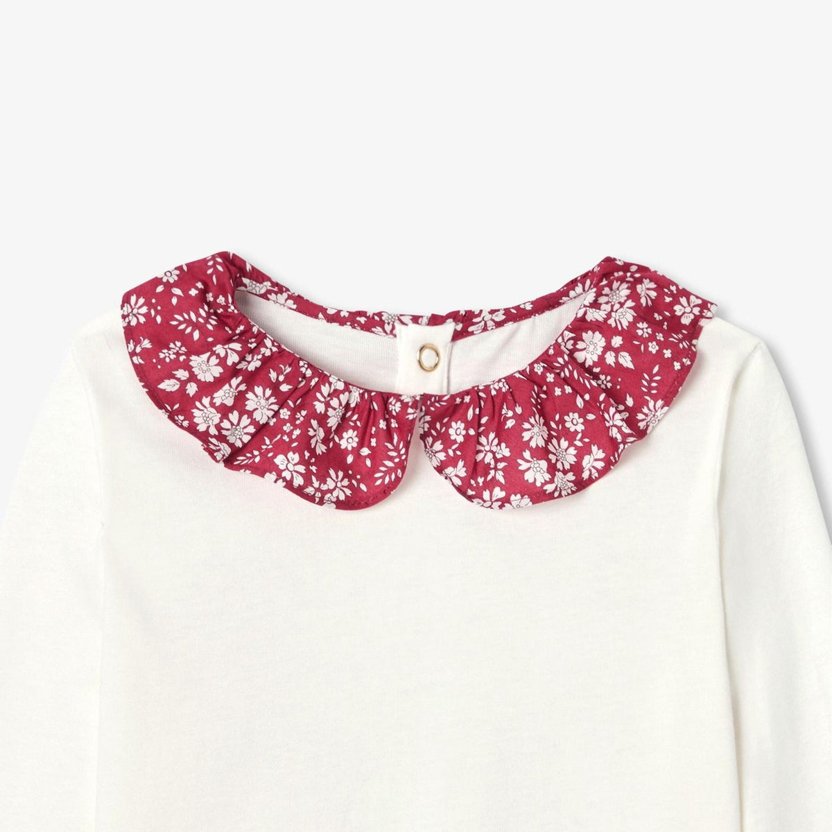 T-shirt with Liberty fabric collar
