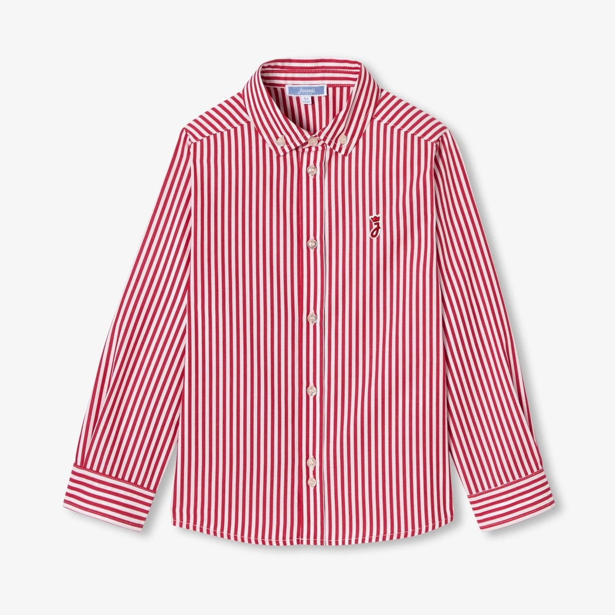 striped popeline shirt - white/red