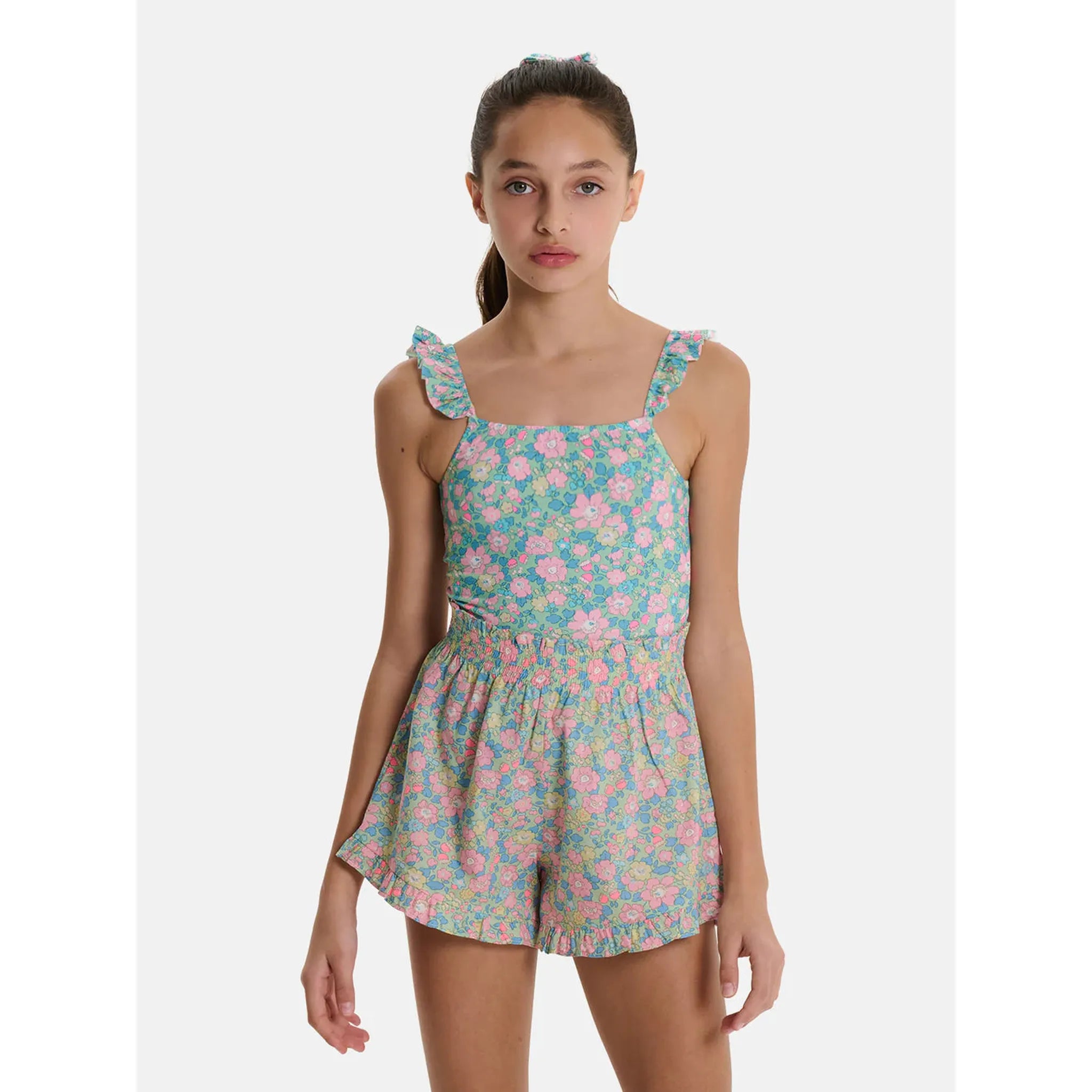 Taschino rouche Liberty Betsy Verde Rosa