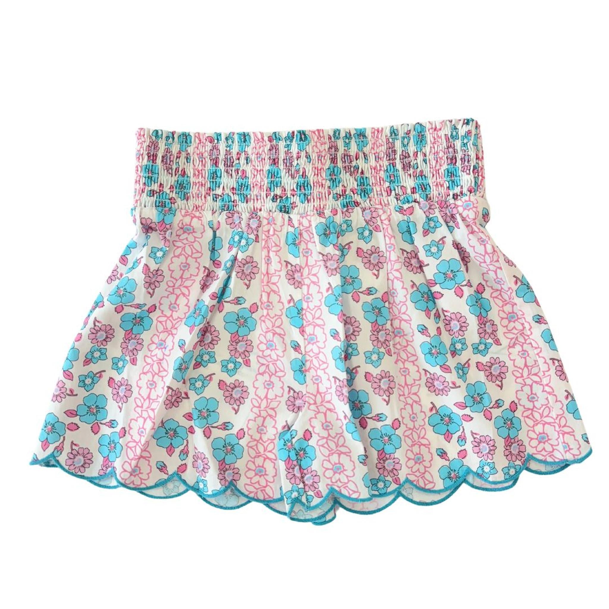 Annie Scalloped Short Set - Flower