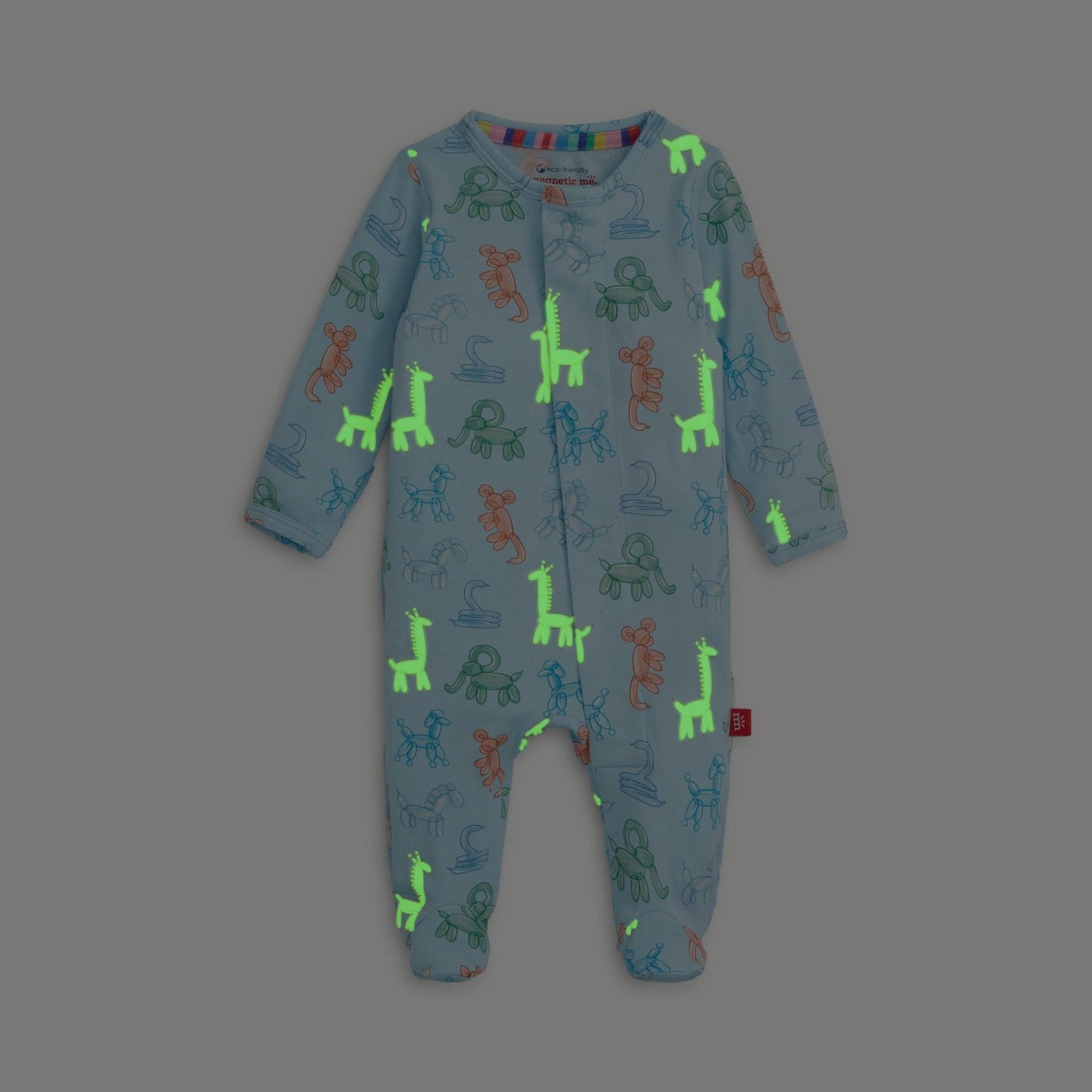 Blue Party Animals Glow Dark Modal Footie