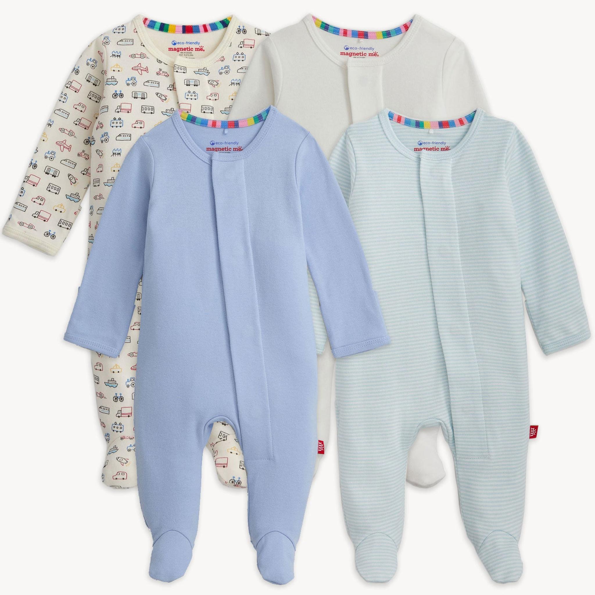 Organic Cotton Footie 4 Pck On The Go Multi