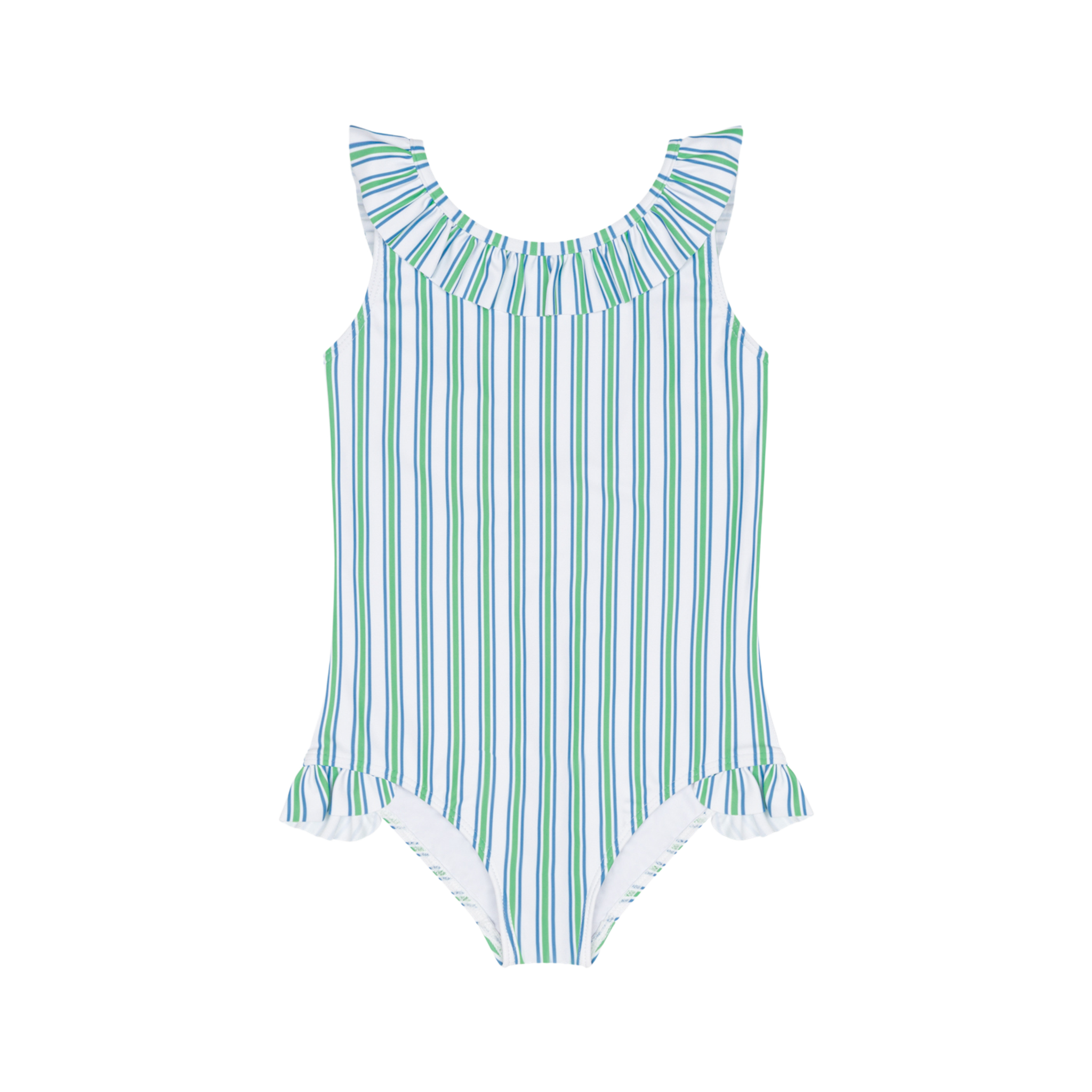 Girls Tamarin Stripe Ruffle Collar One Piece