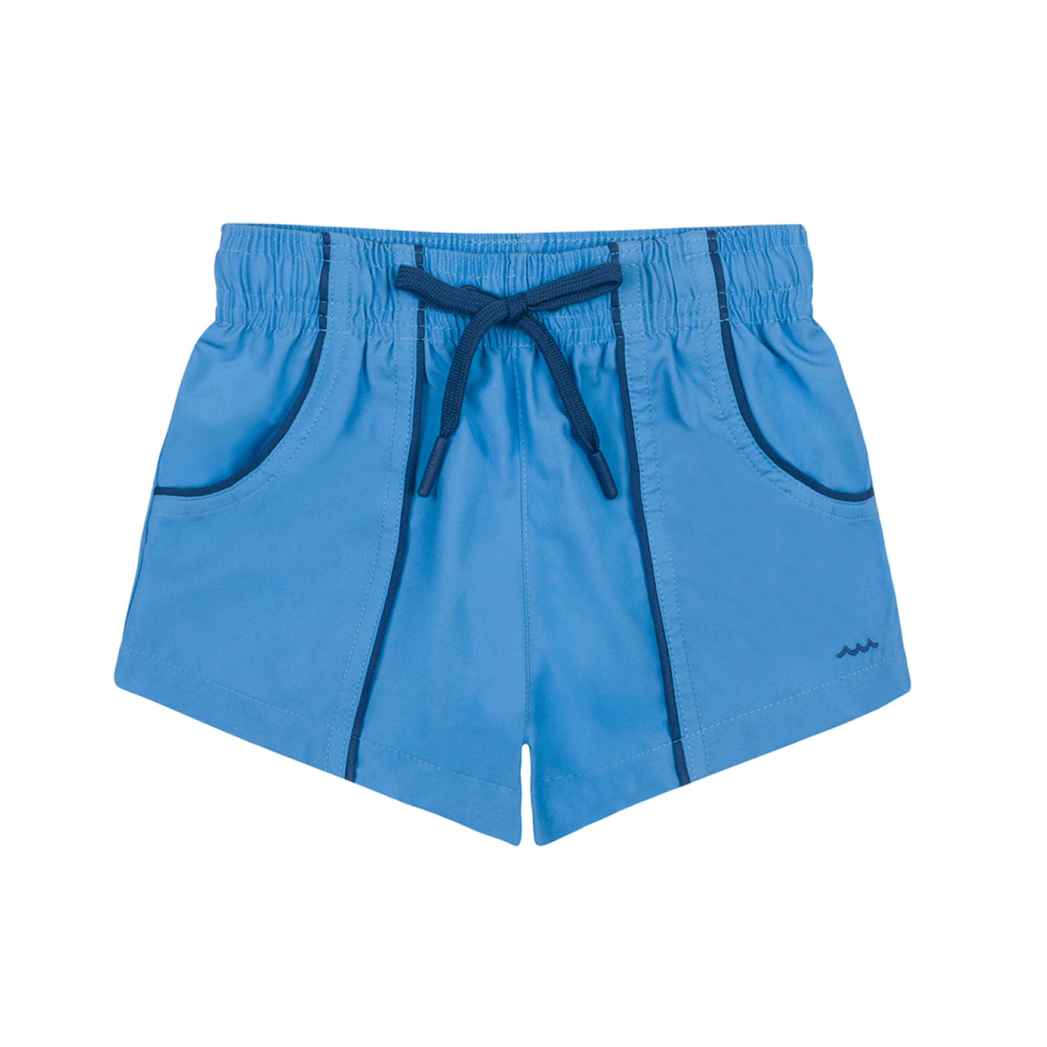 boys Blue paneled boardie