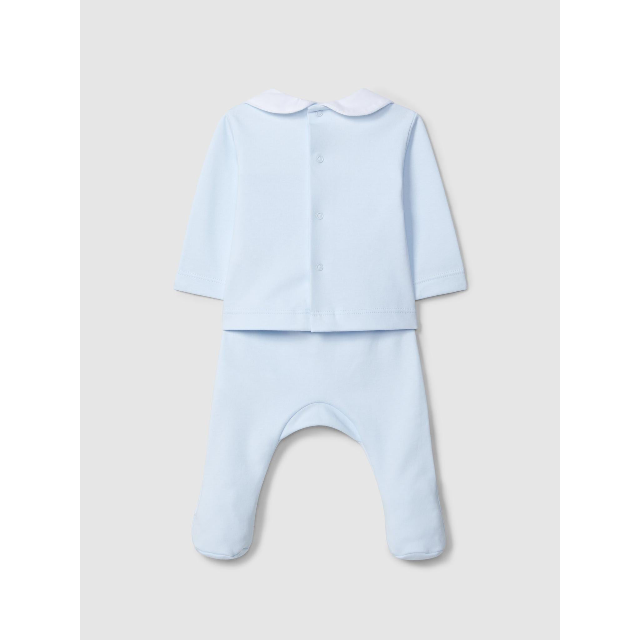 Two-piece set with striped jacquard detail