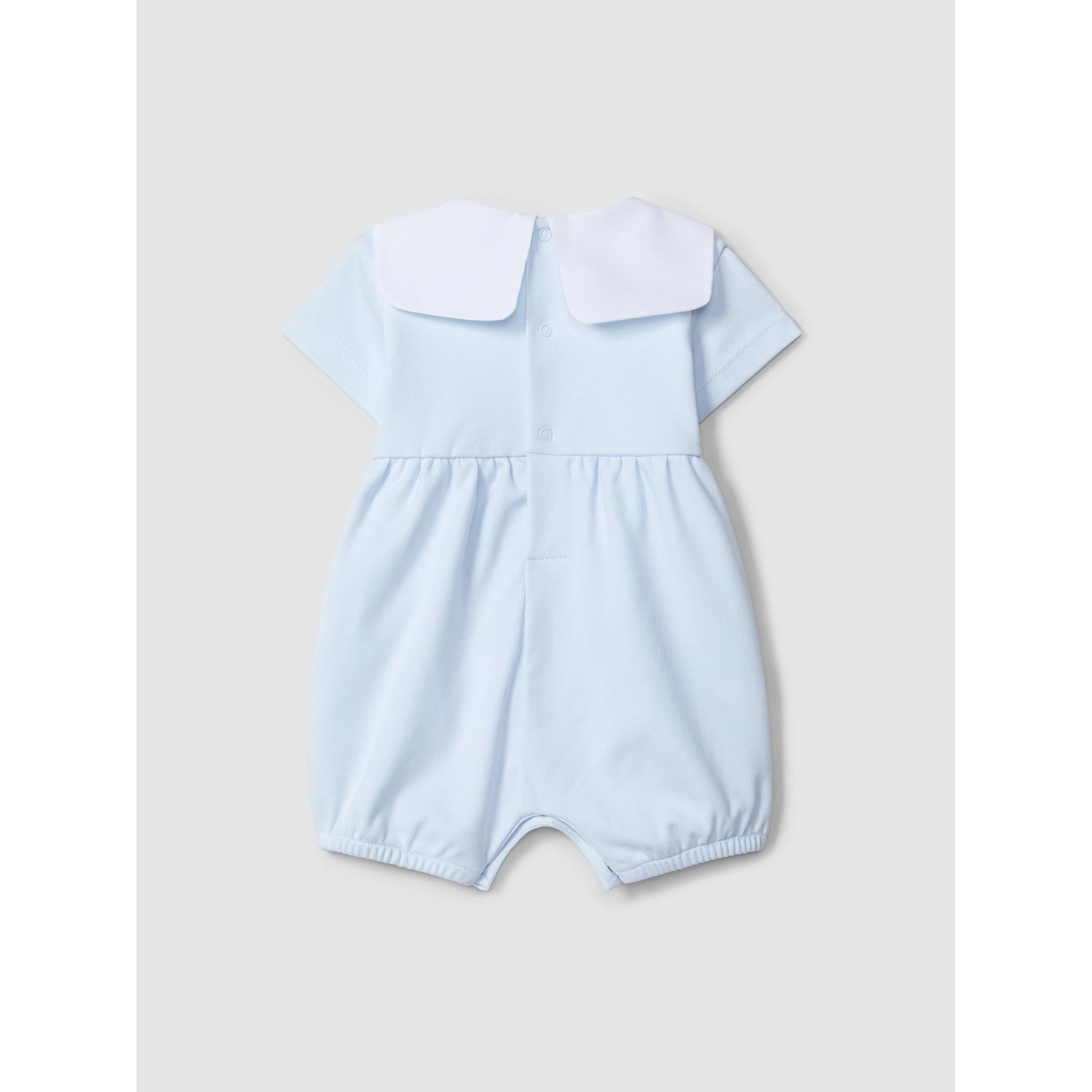 Shortie sailor collar and striped jacquard