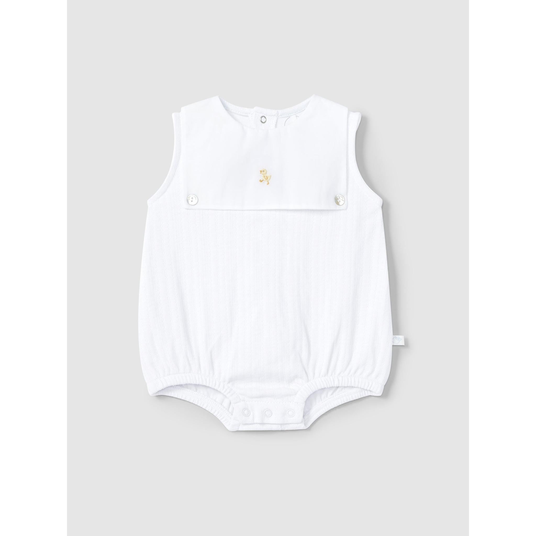 Shortie in organic cotton with embroidered detail - Chicken