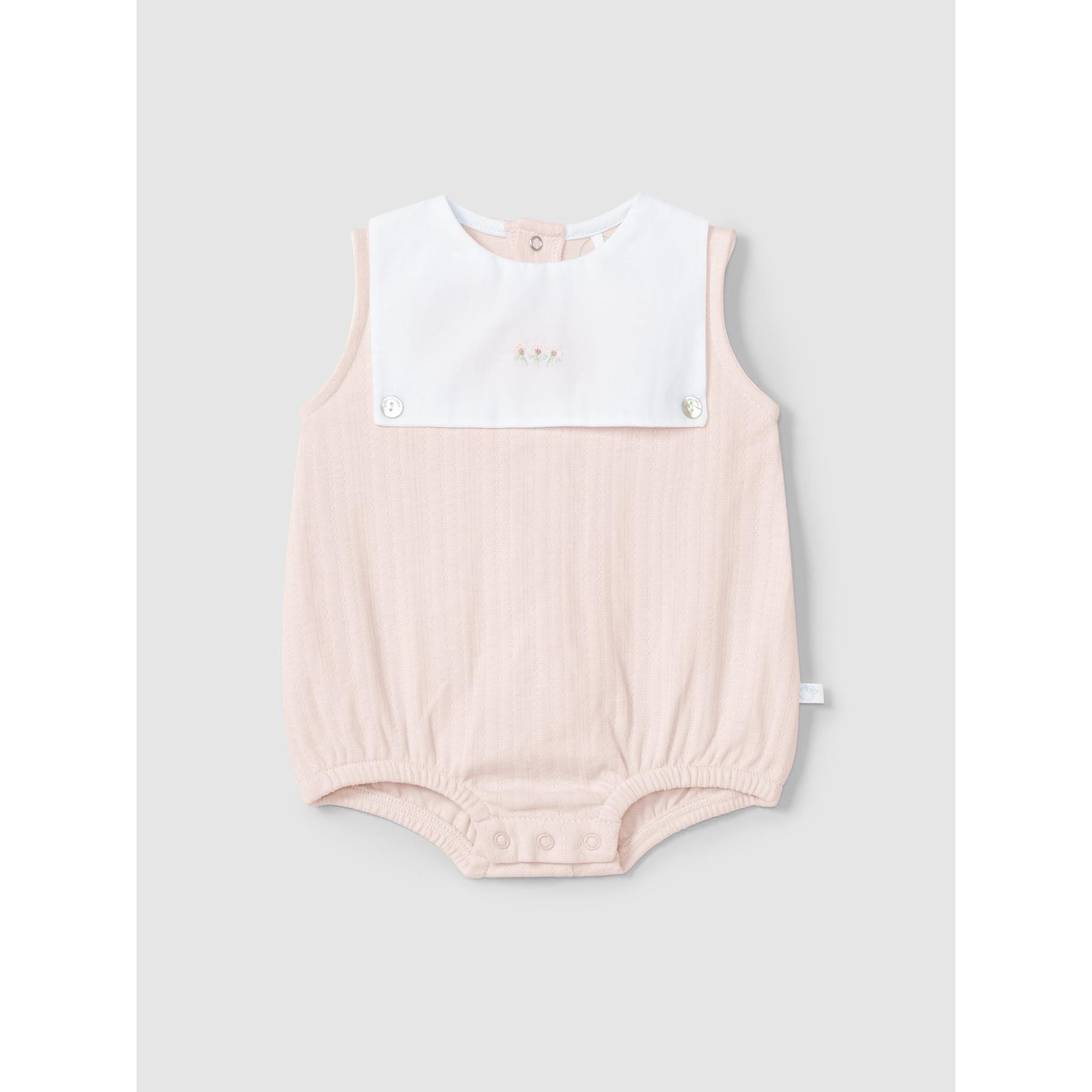 Shortie in organic cotton with embroidered detail - Flower
