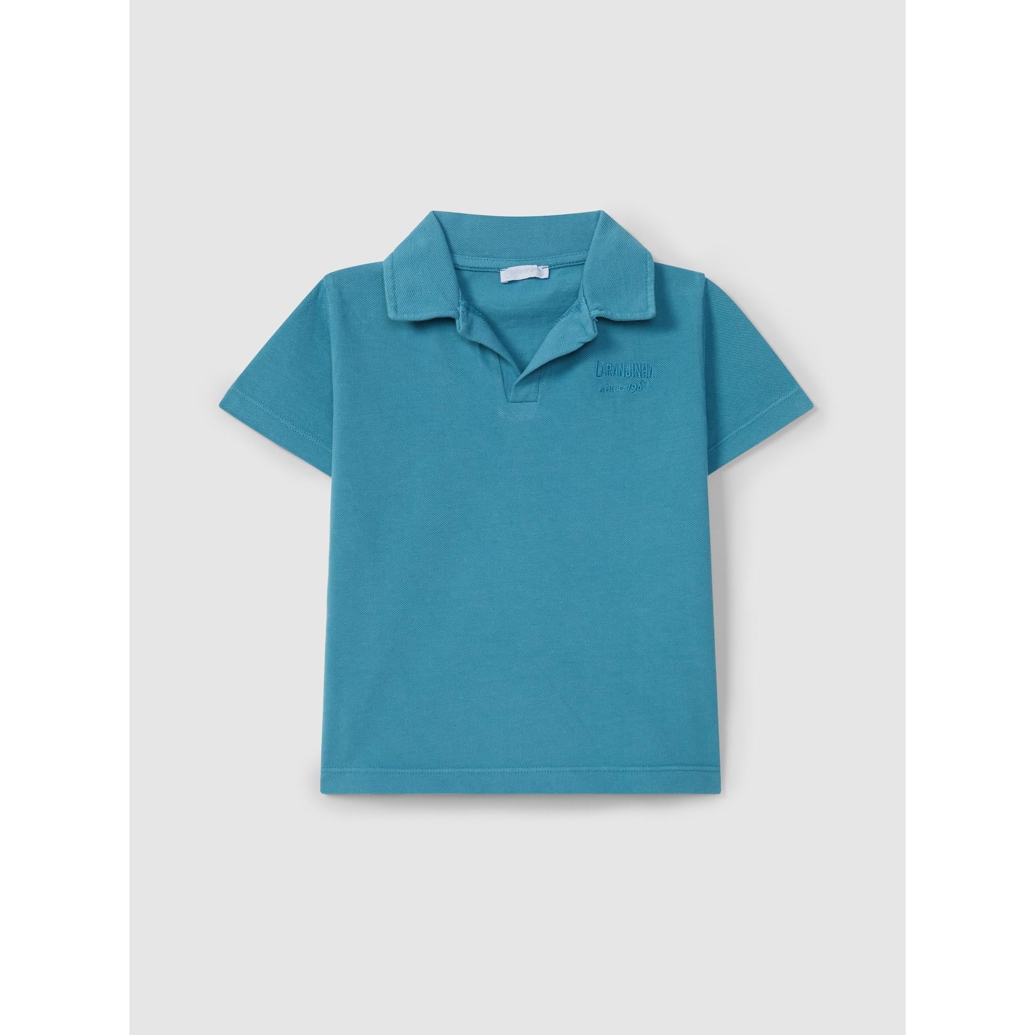 Piqué polo shirt with embroidery