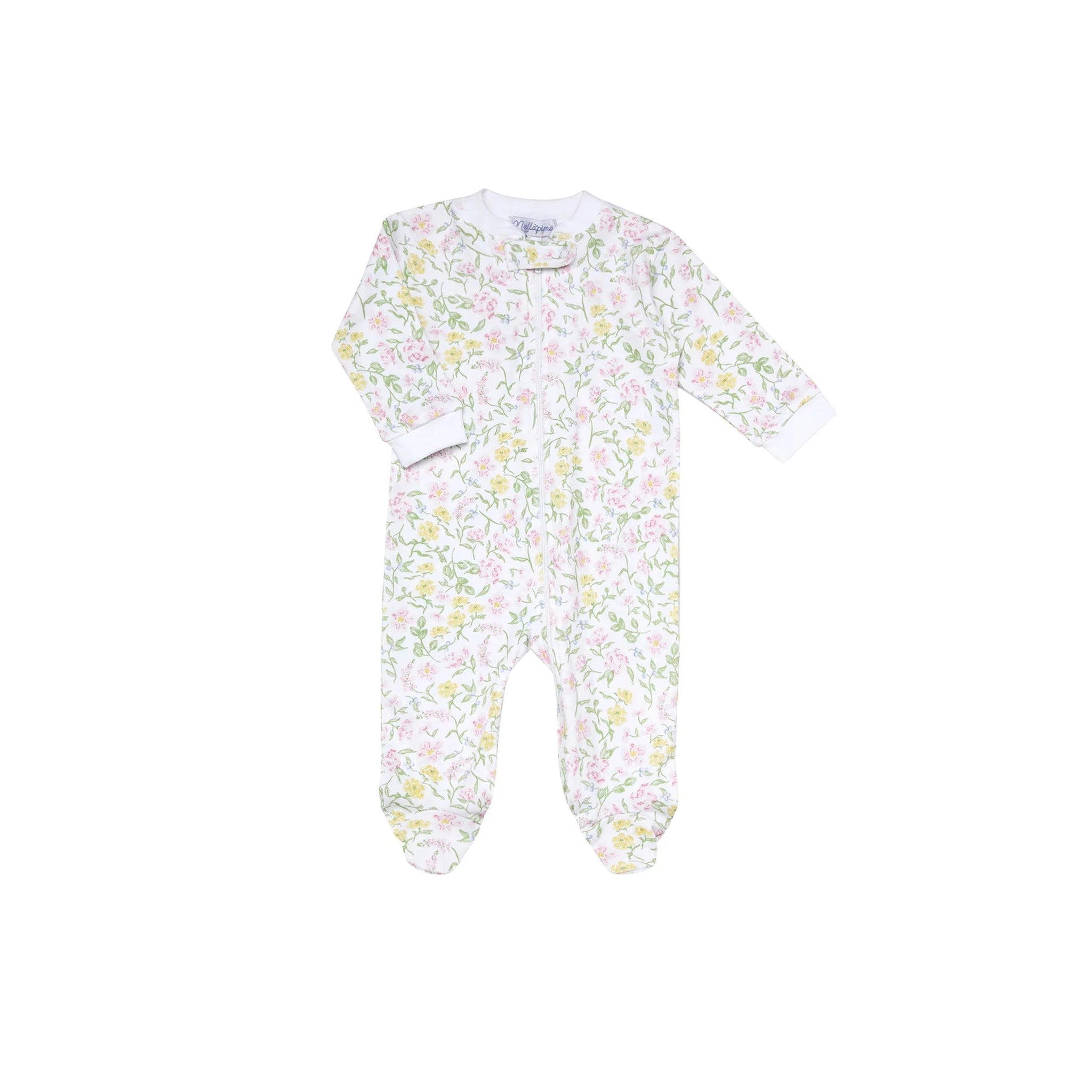 Heart Pima Zipper Footie