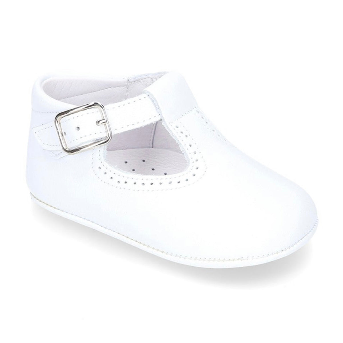T-Strap Leather Pepito - White