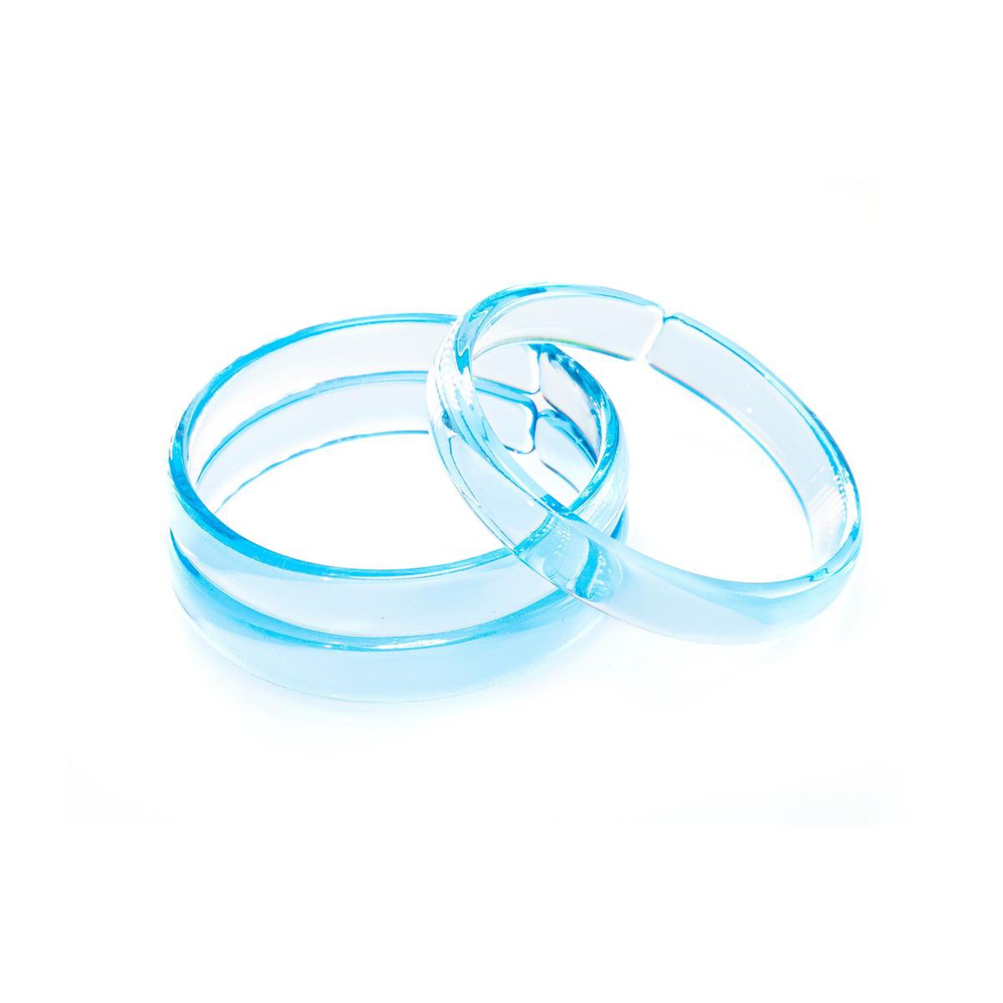 Clear Blue Bangles